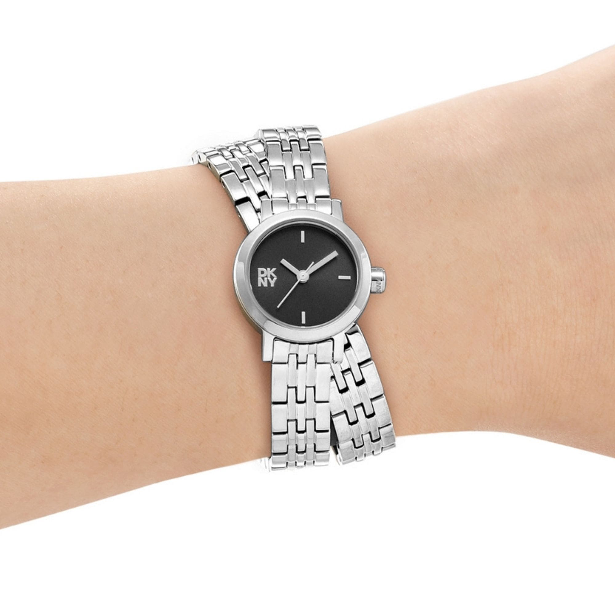 DKNY Quarzuhr »Mini Watch« Armbanduhr, Damenuhr, Edelstahlarmband, analog