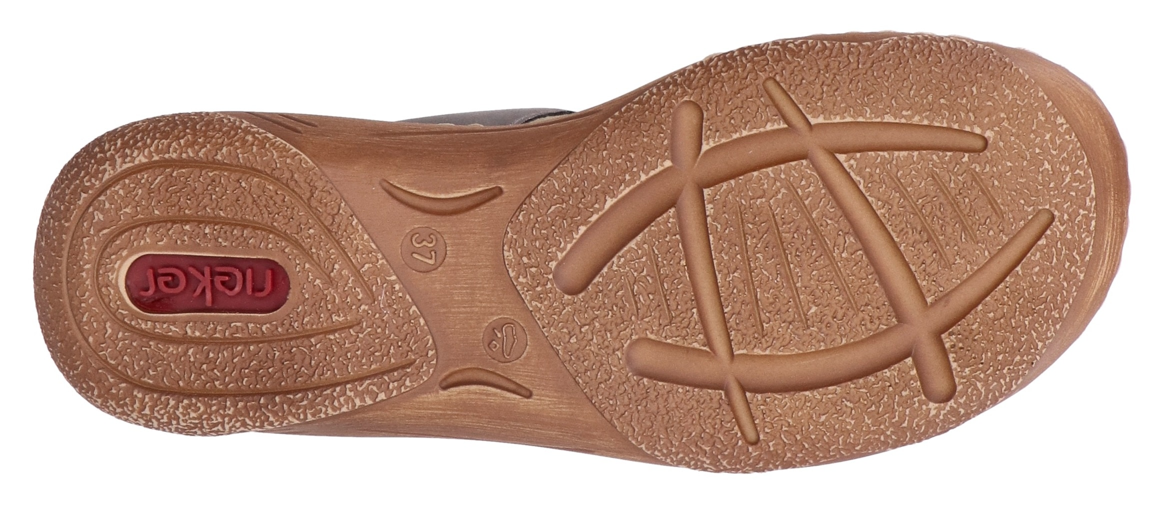 Rieker Pantolette  Sommerschuh, Schlappen, Urlaubschuh, Klettschuh mit Perforation