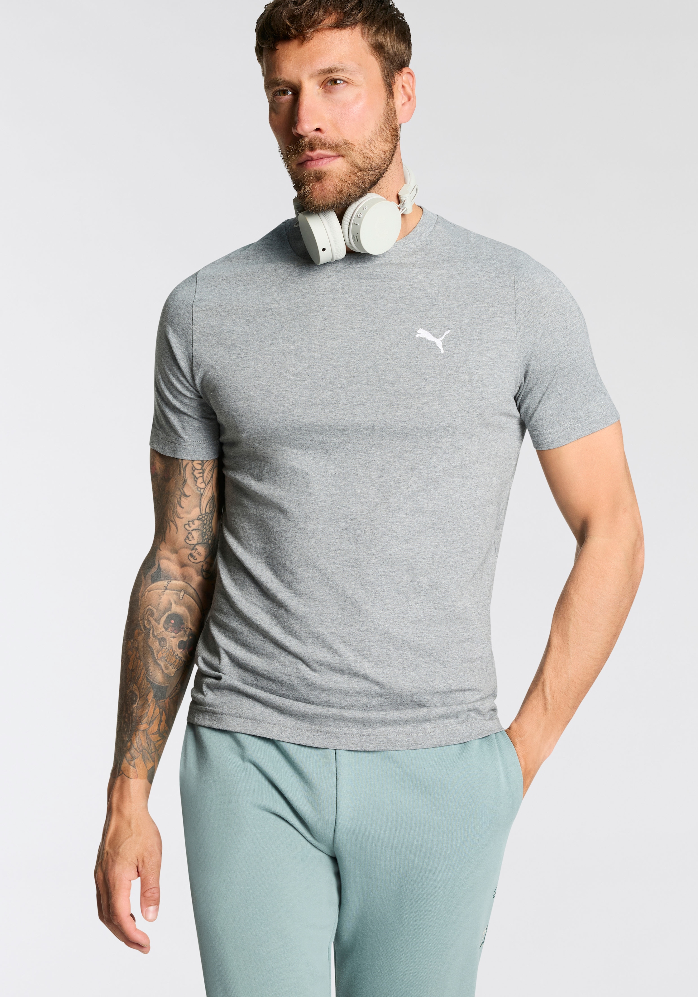 PUMA T-Shirt »ESS LOGO TEE MULTIPACK M«, Doppelpack, 2 Stück