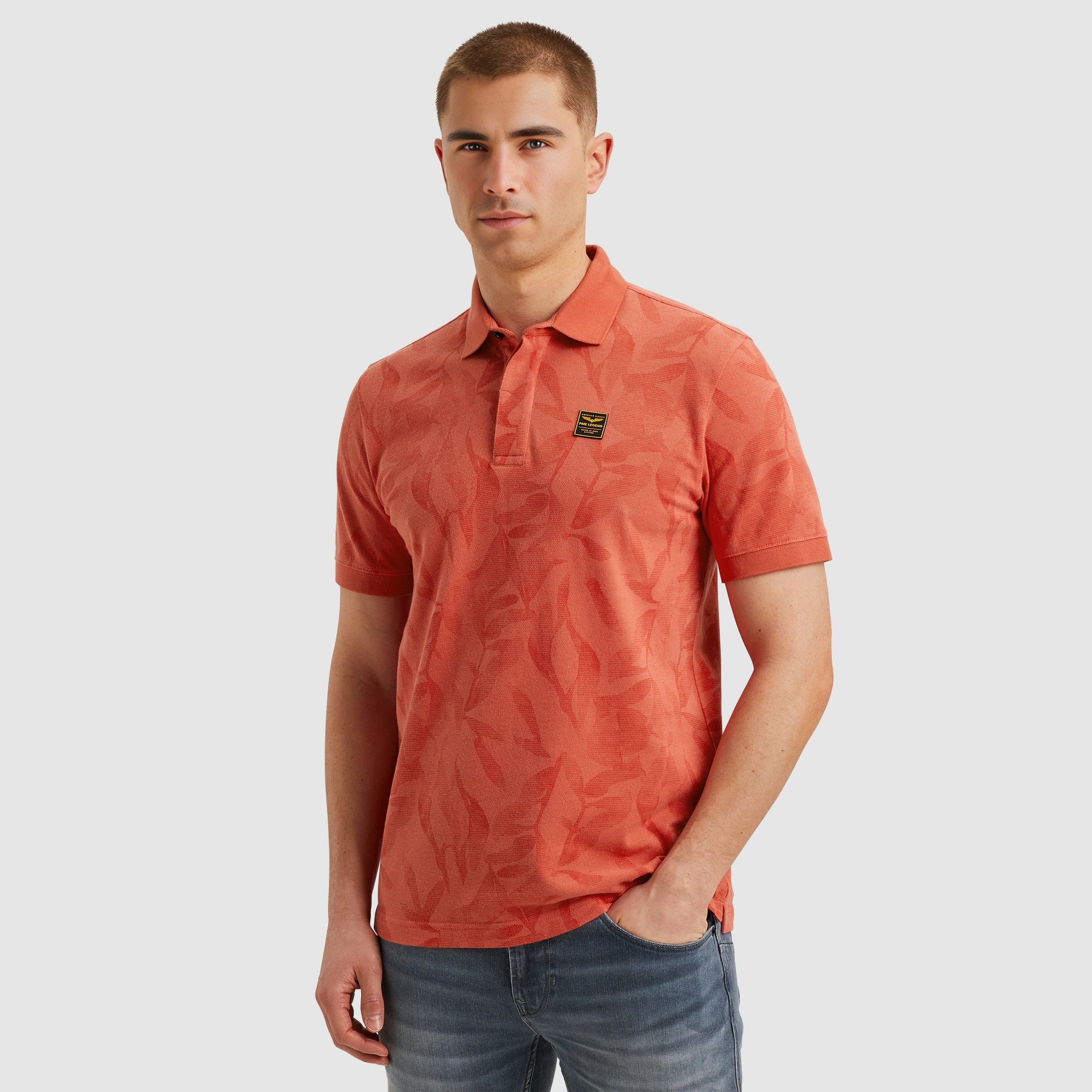 PME LEGEND Poloshirt »Short sleeve polo two tone pique printed«, mit All-Over Print