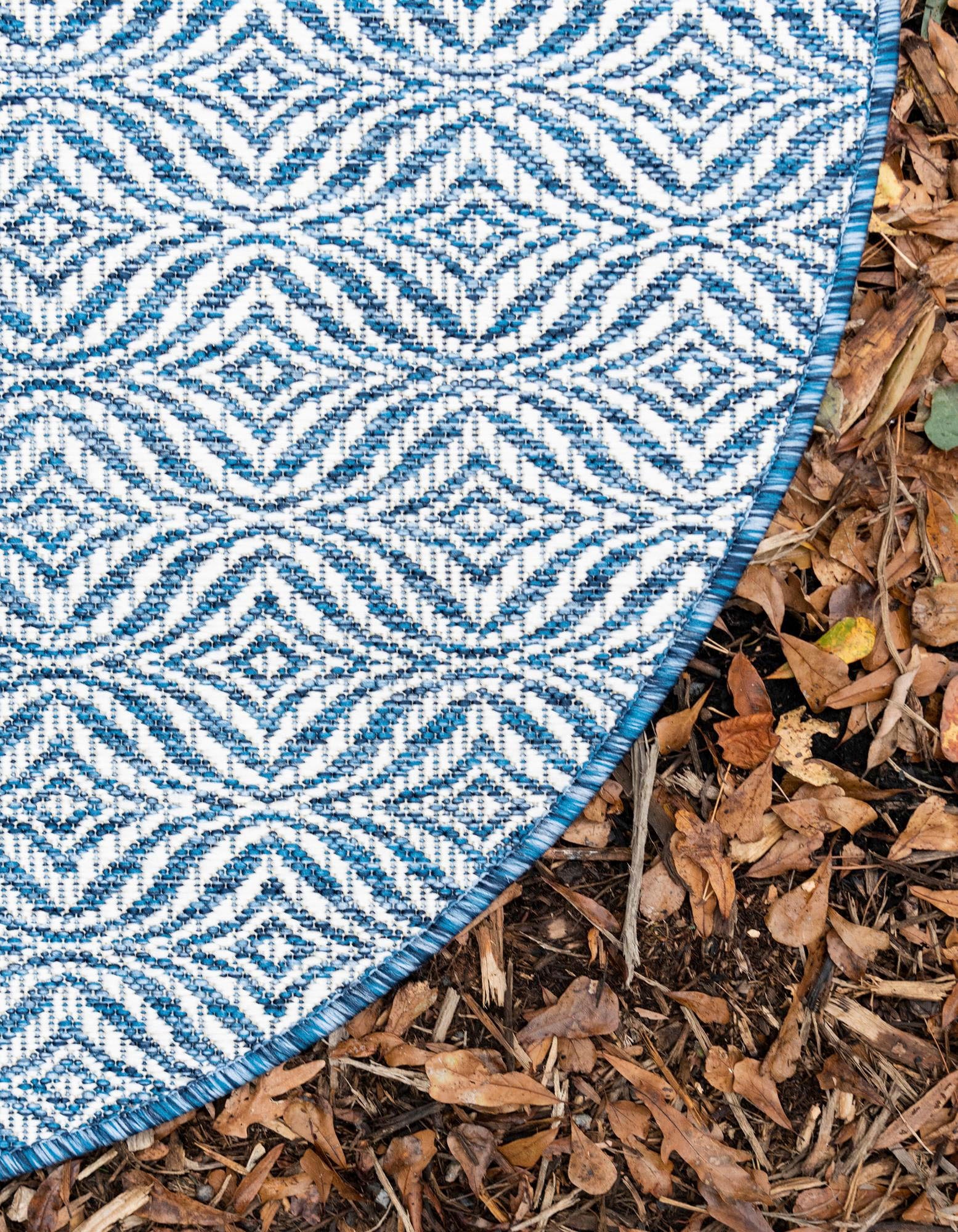 Myflair Möbel & Accessoires Teppich »Outdoor Crosses«, rund, 4 mm Höhe, Flachgewebe, In- und Outdoor geeignet