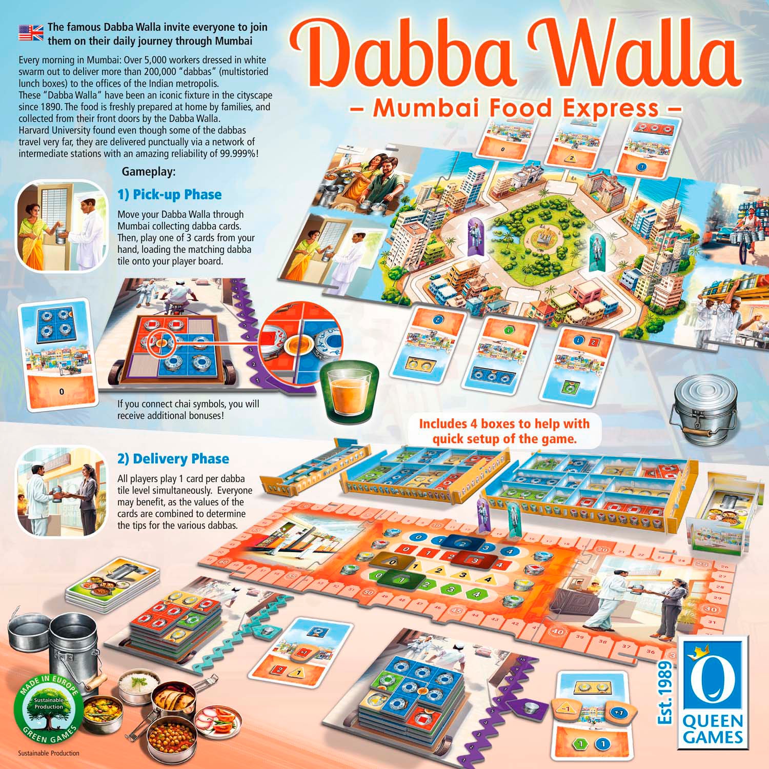 Queen Games Spiel »Dabba Walla US« Englischsprachige Version; Made in Europe