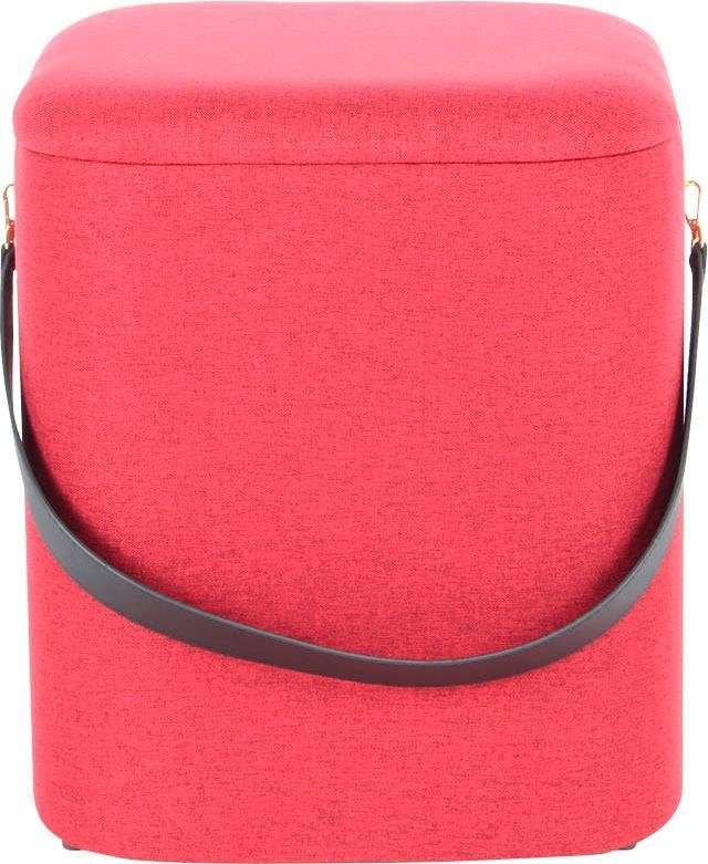 Kayoom Hocker »Arabella 225 2er-Set, abnehmbare Sitzfläche, Lagerfläche im Inneren«, (Set, 2 St.), stapelbar, gepolstert, mit Stauraum, abgerundete quadratische Form