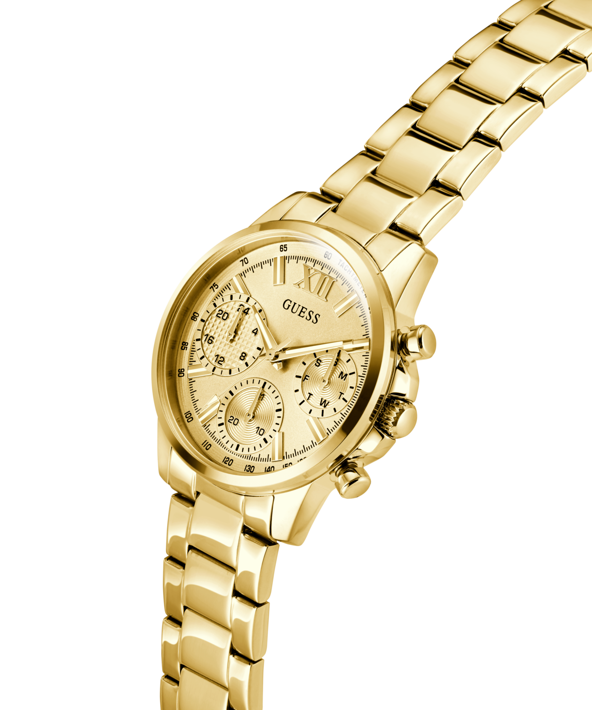 Guess Multifunktionsuhr »BAILEY« Quarzuhr, Armbanduhr, Damenuhr, Edelstahlarmband, Datum