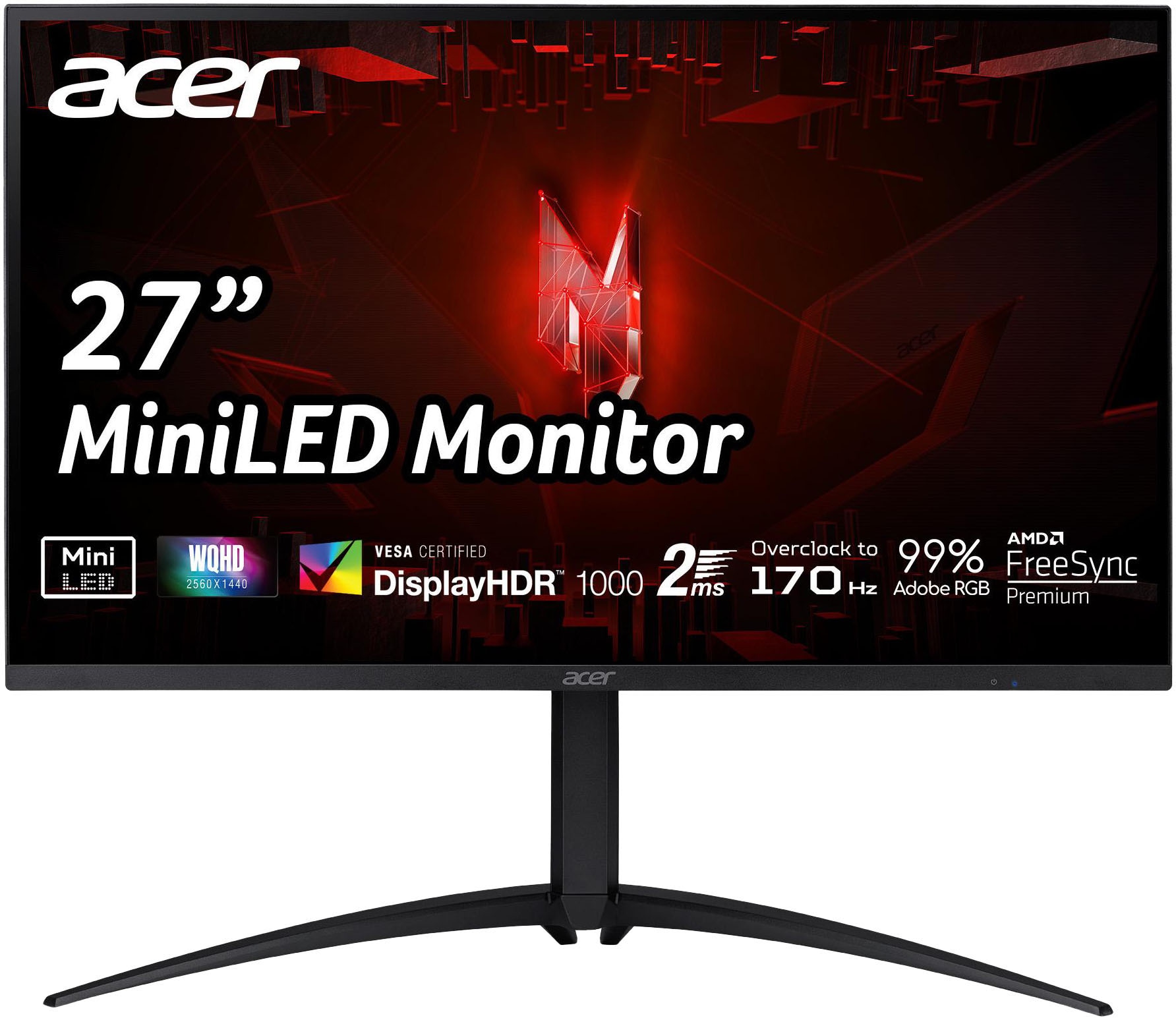 Acer Gaming-LED-Monitor »Nitro XV275U P3«, 69 cm/27 Zoll, 2560 x 1440 px, QHD, 2 ms Reaktionszeit, 170 Hz