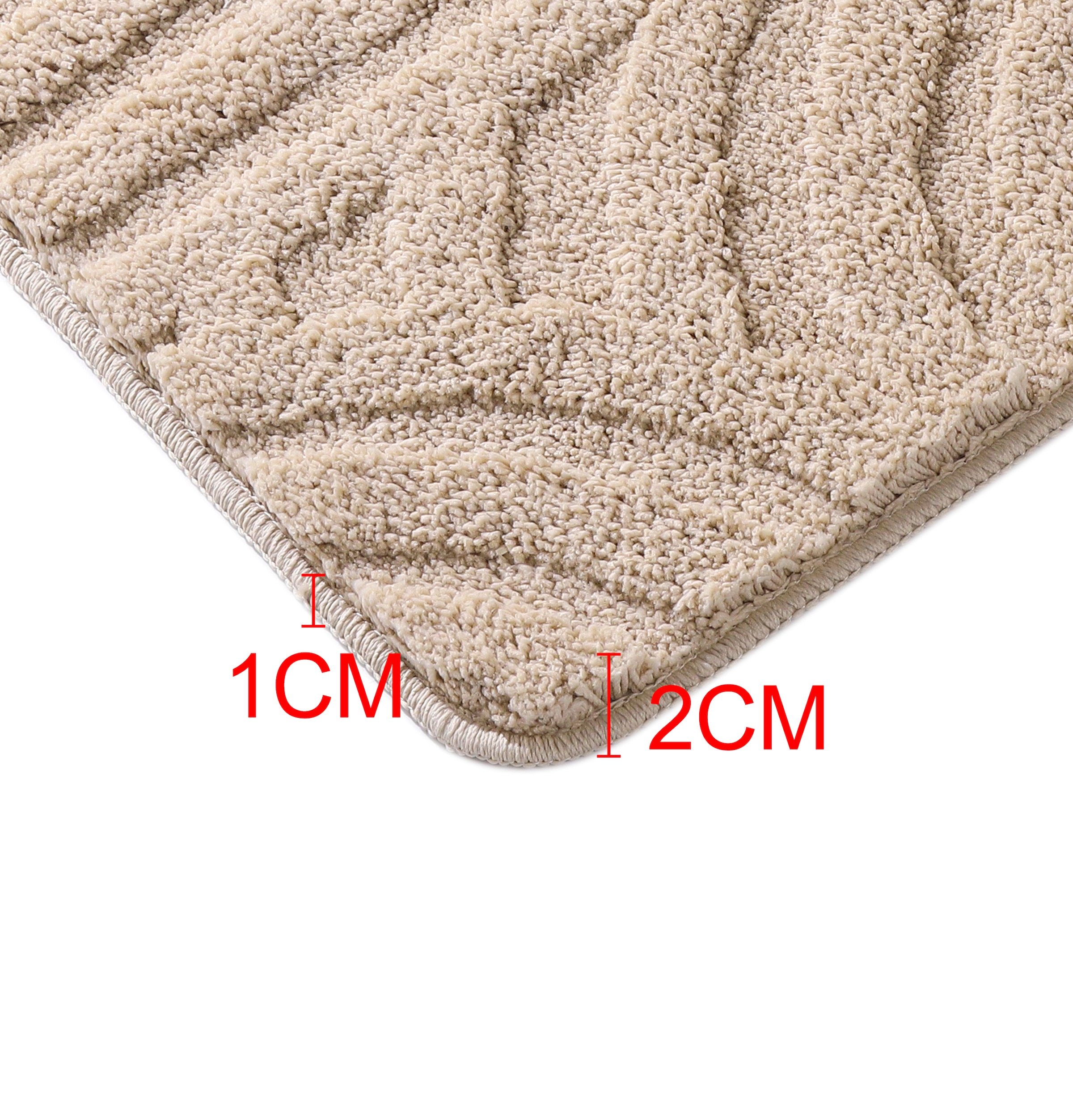 my home Badematte »Sanremo Scandi, Badvorleger, Badezimmer Teppich, Duschvorleger« Höhe 20 mm rutschhemmend beschichtet strapazierfähig Badteppich, Uni Farben, Hoch-Tief-Effekt, modernes Muster, Boho