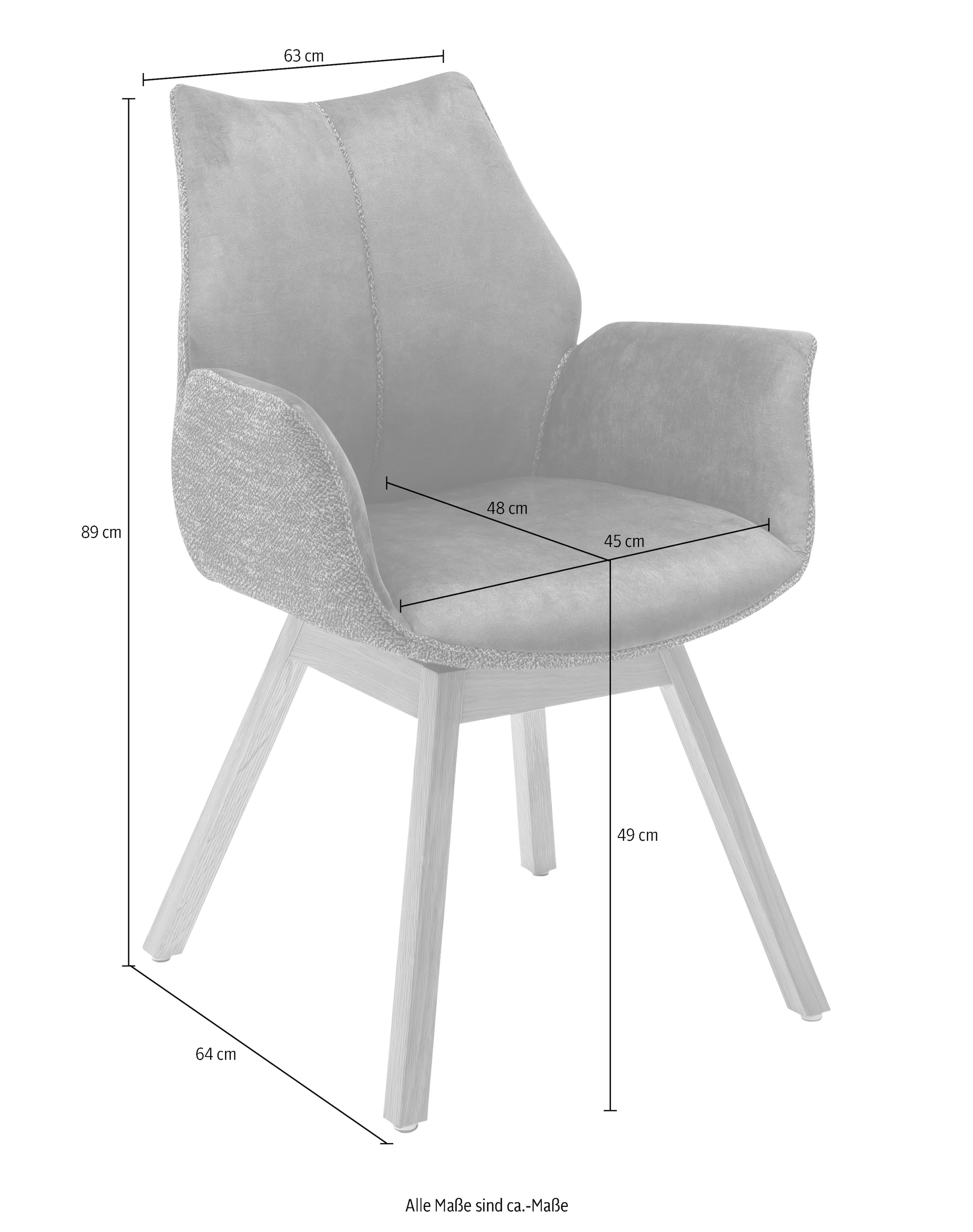 MCA furniture Armlehnstuhl »Tacoma«, (Set), 2 St., 2er Set in Vintage Veloursoptik, 180° drehbar, bis 120 kg belastbar