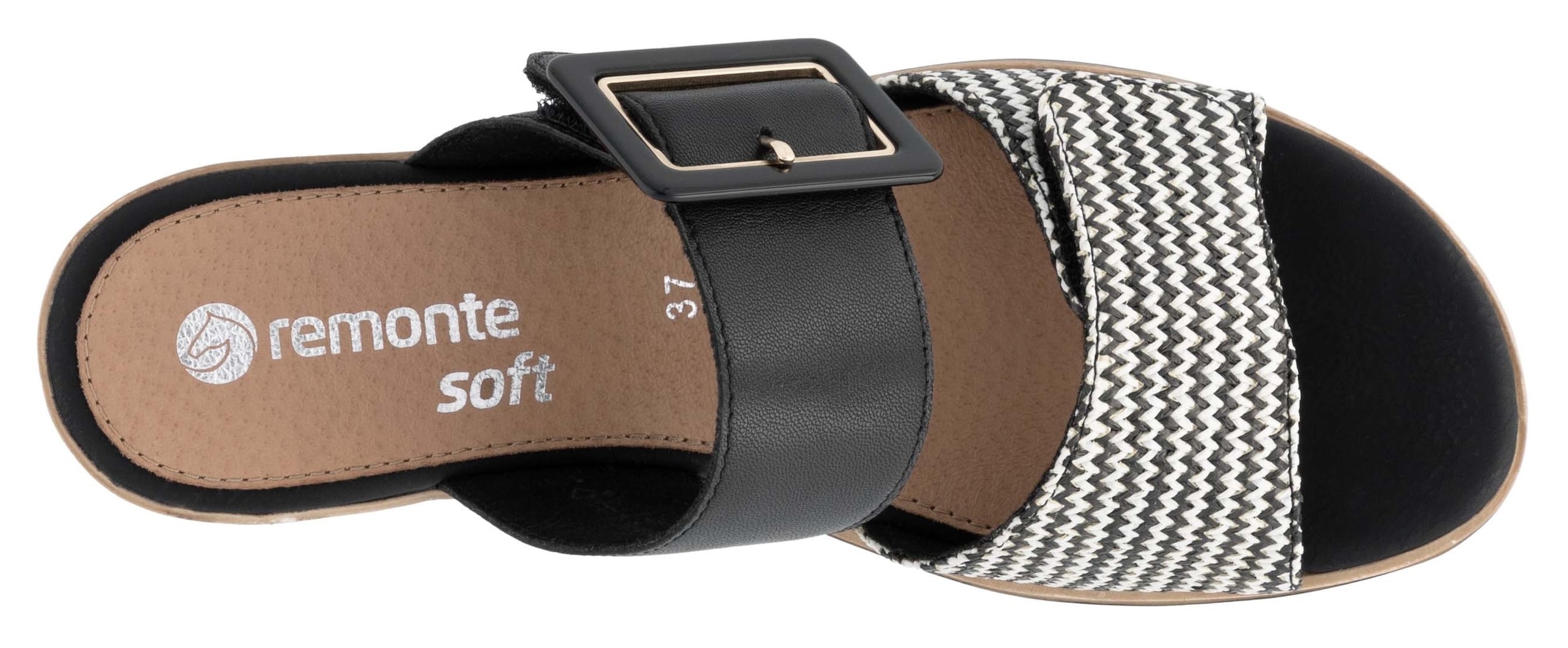 Remonte Pantoffel, Keilabsatz, Sommerschuh, Bequemschuh mit Softfußbett