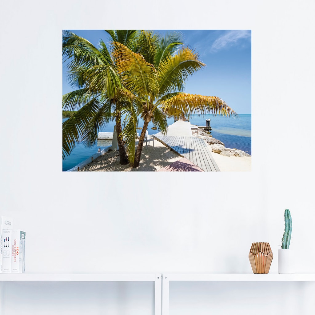 Artland Wandbild »Florida Keys Himmlischer Blick«, Strand, (1 St.)