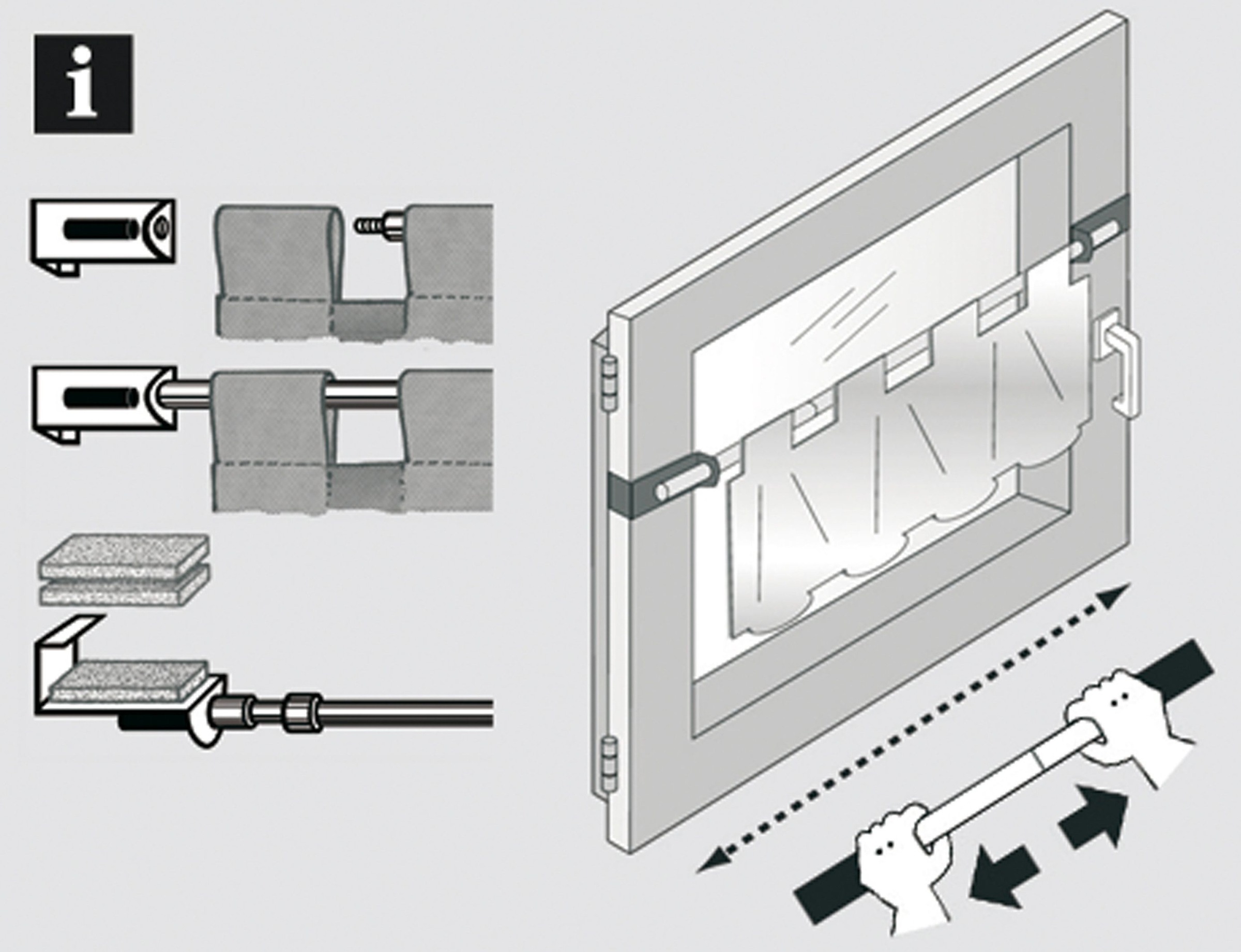 GARDINIA Scheibenstange »Spannvitrage« Ø 9 mm 1 läufig-läufig ausziehbar Serie Spannvitrage Ã˜ 7/9 mm