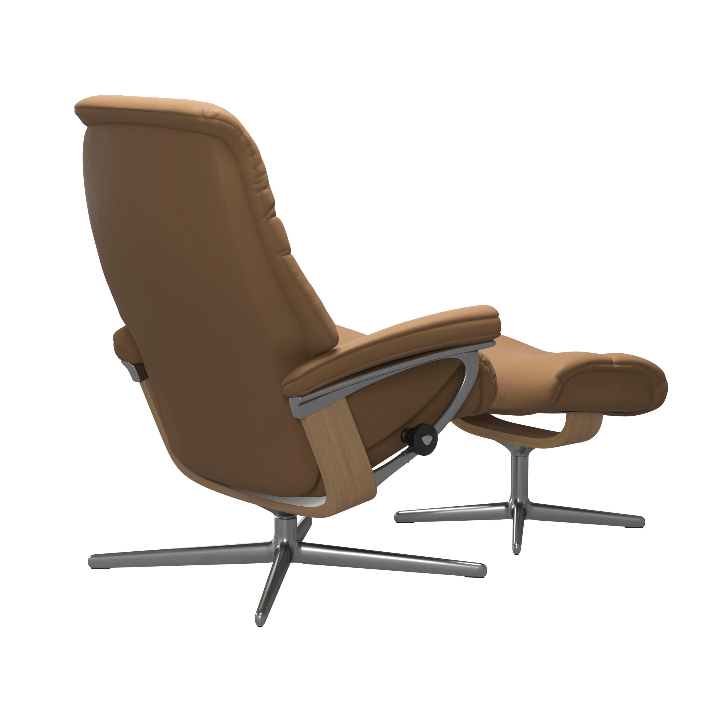 Stressless® Relaxsessel »Sunrise« Set, Relaxsessel mit Hocker,  mit Hocker, mit Cross Base, Größe S, M & L, Holzakzent Eiche