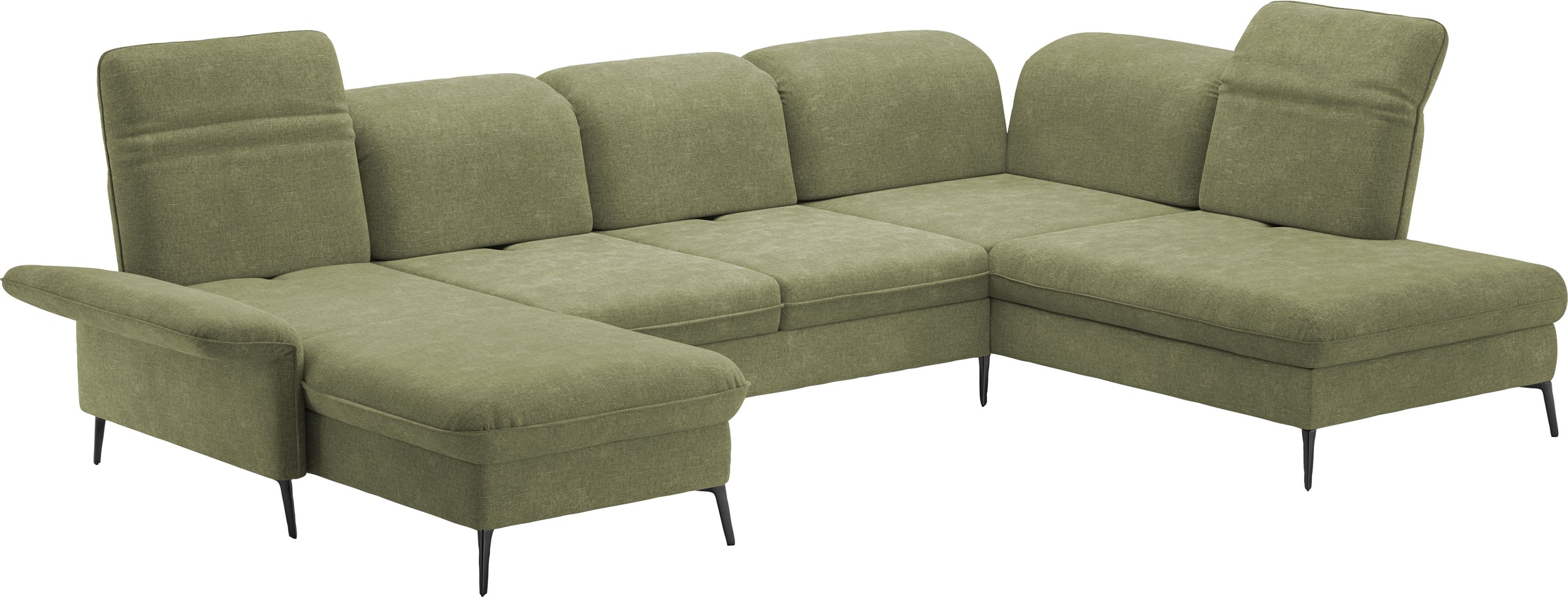 sit&more Wohnlandschaft »Emely, inkl. Sitztiefenverstellung«, wahlweise mit Bettfunktion,Bettkasten,Kopf- & Armteilverstellung