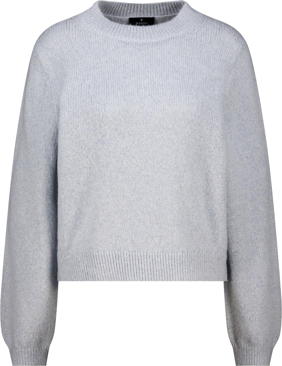 Monari Strickpullover »Flausch Lurex« Regular fit mit Rundhalsausschnitt, Woll-Mix