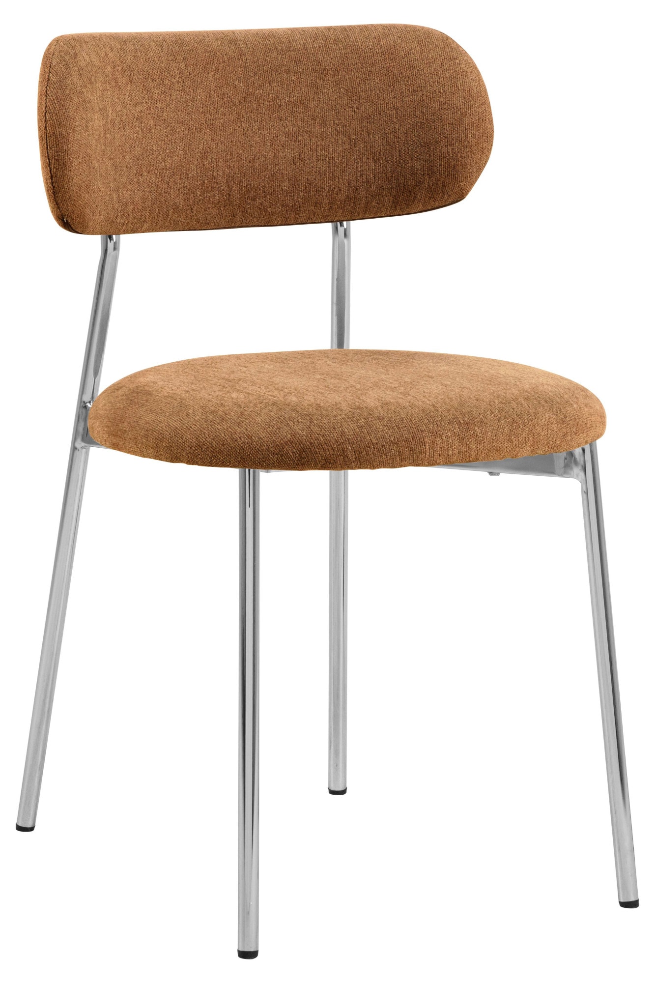 ACTONA GROUP Esszimmerstuhl »Lyric, Küchenstuhl, mit gepolsterter Sitzfläche« (Set) 2 Stk.Stuhl, Chenille, Retro-Futur, Chromstahlgestell, FSC™