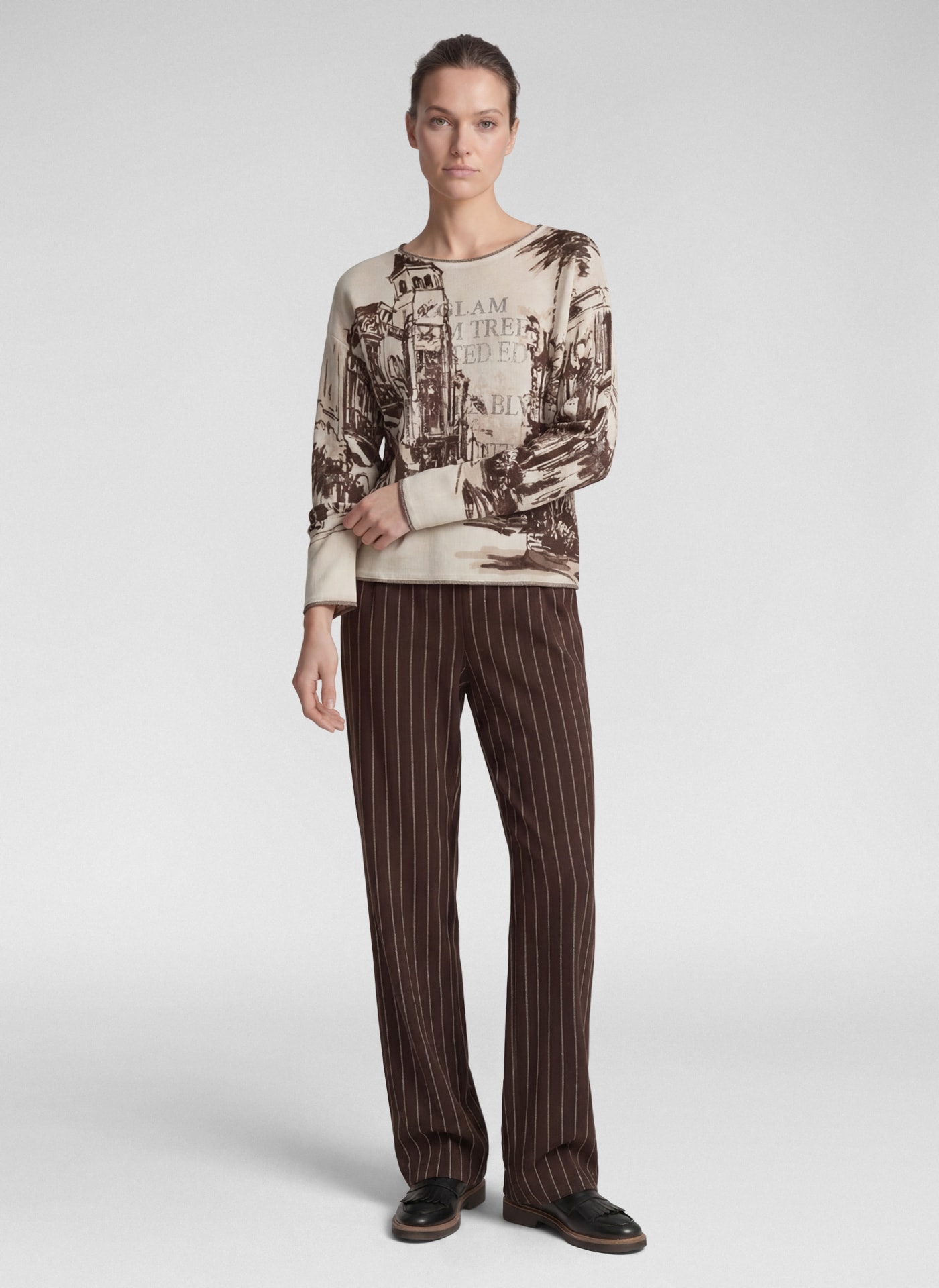 Rabe Strickpullover mit All-Over Print