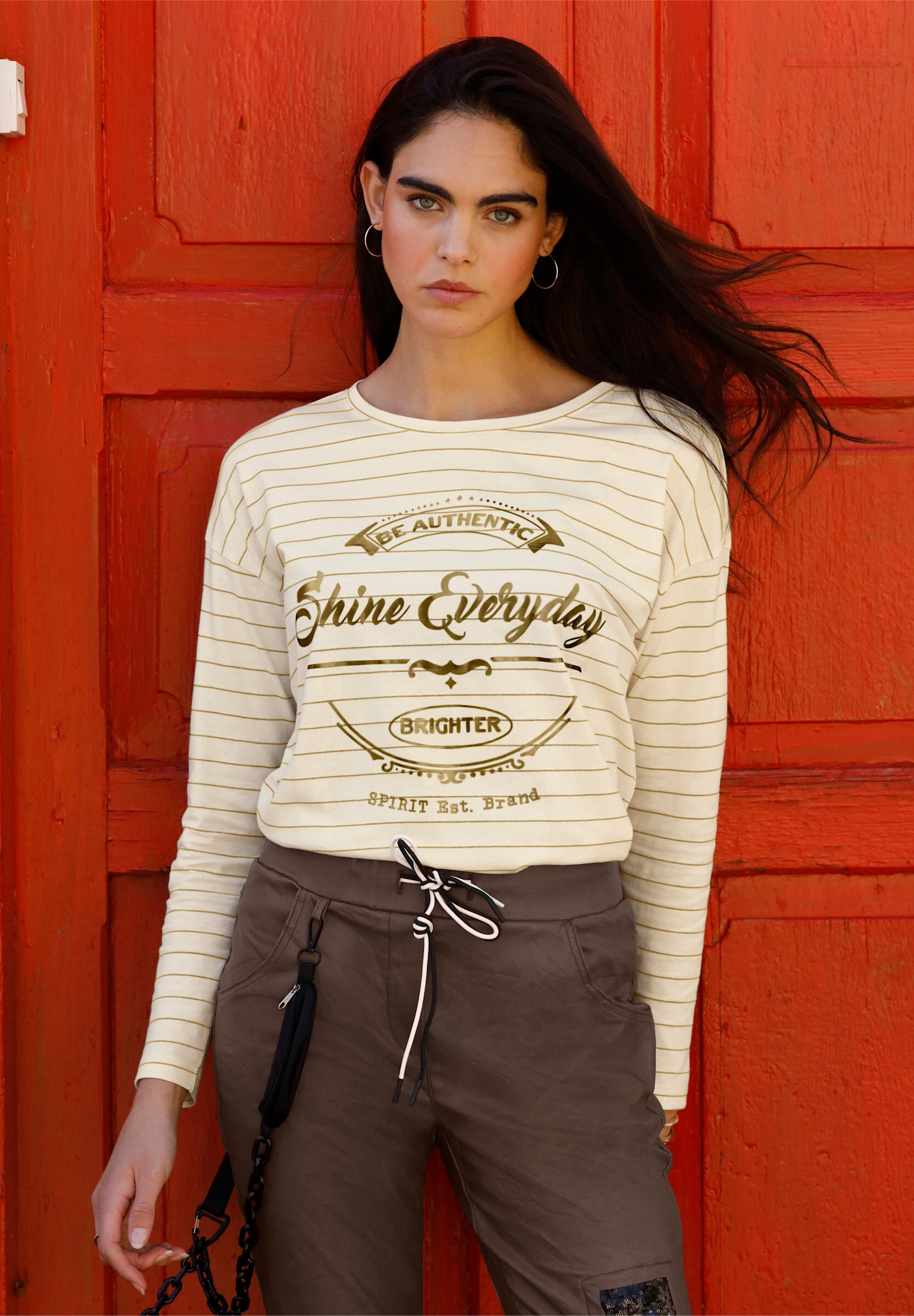 heine T-Shirt »Ringelshirt Ringelshirt mit Effektgarn«