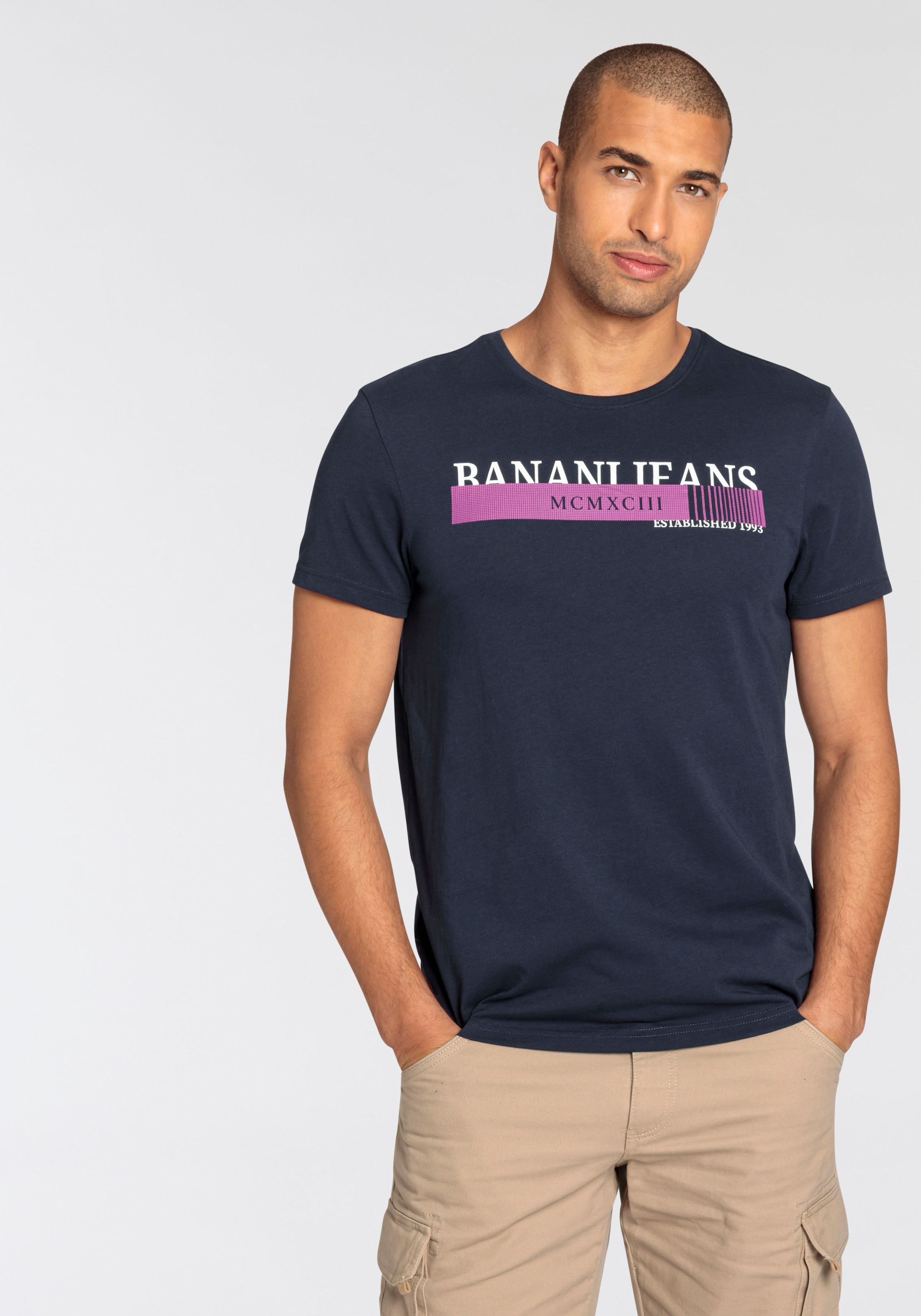 Bruno Banani T-Shirt, mit neonfarbenen Print