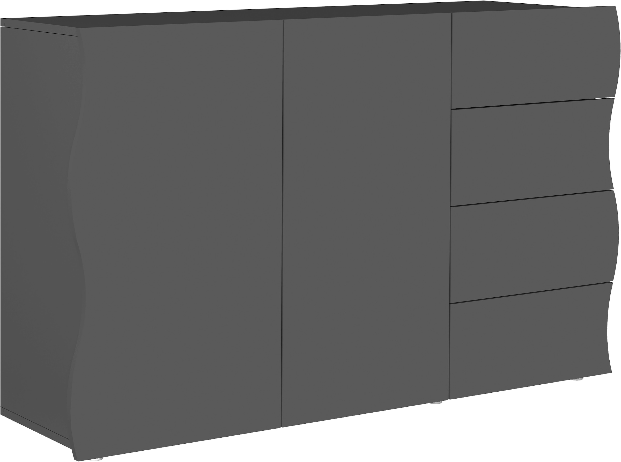 Home affaire Sideboard »Onda Aufbewahrungsschrank, Sideboard, mit 2 Türen, 4 Schubladen«