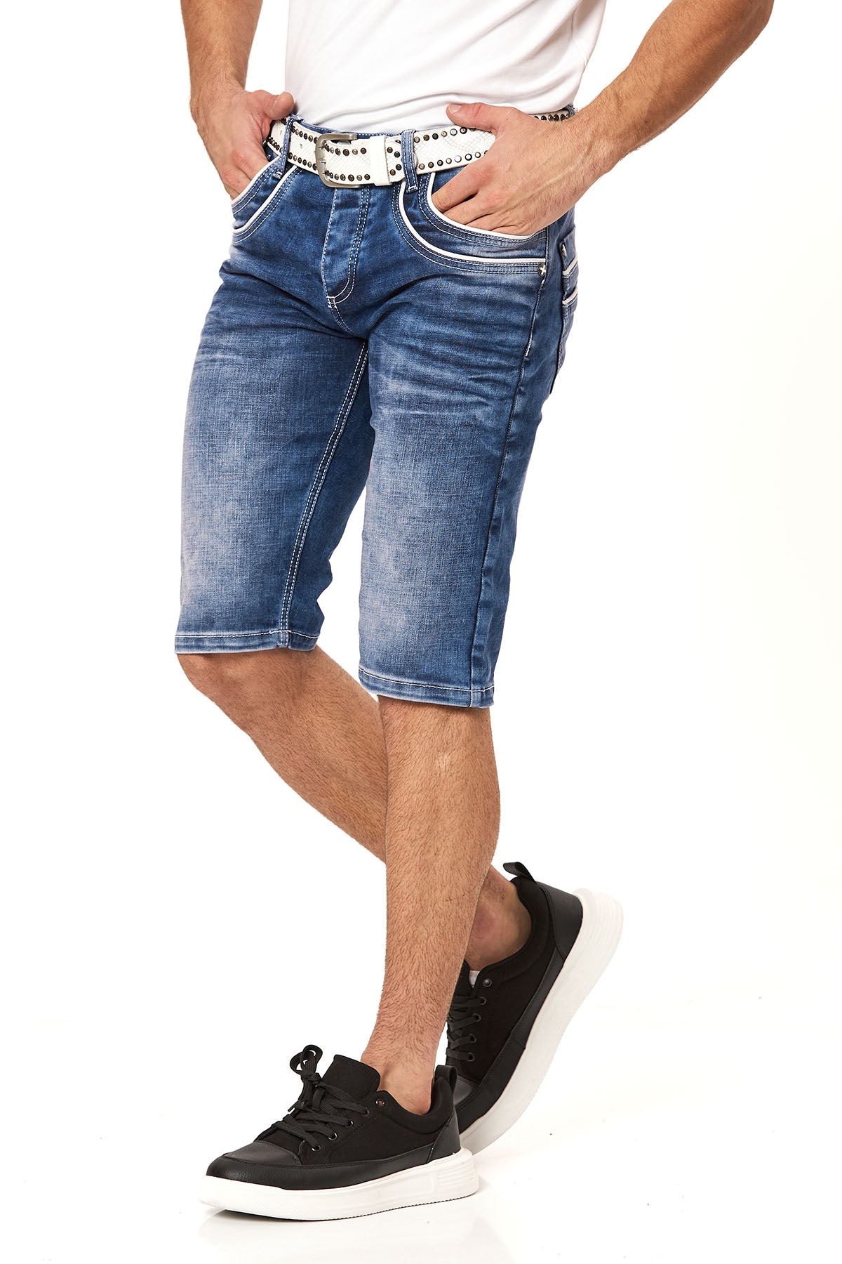 Cipo & Baxx Jeansbermudas Baumwolle, regular fit