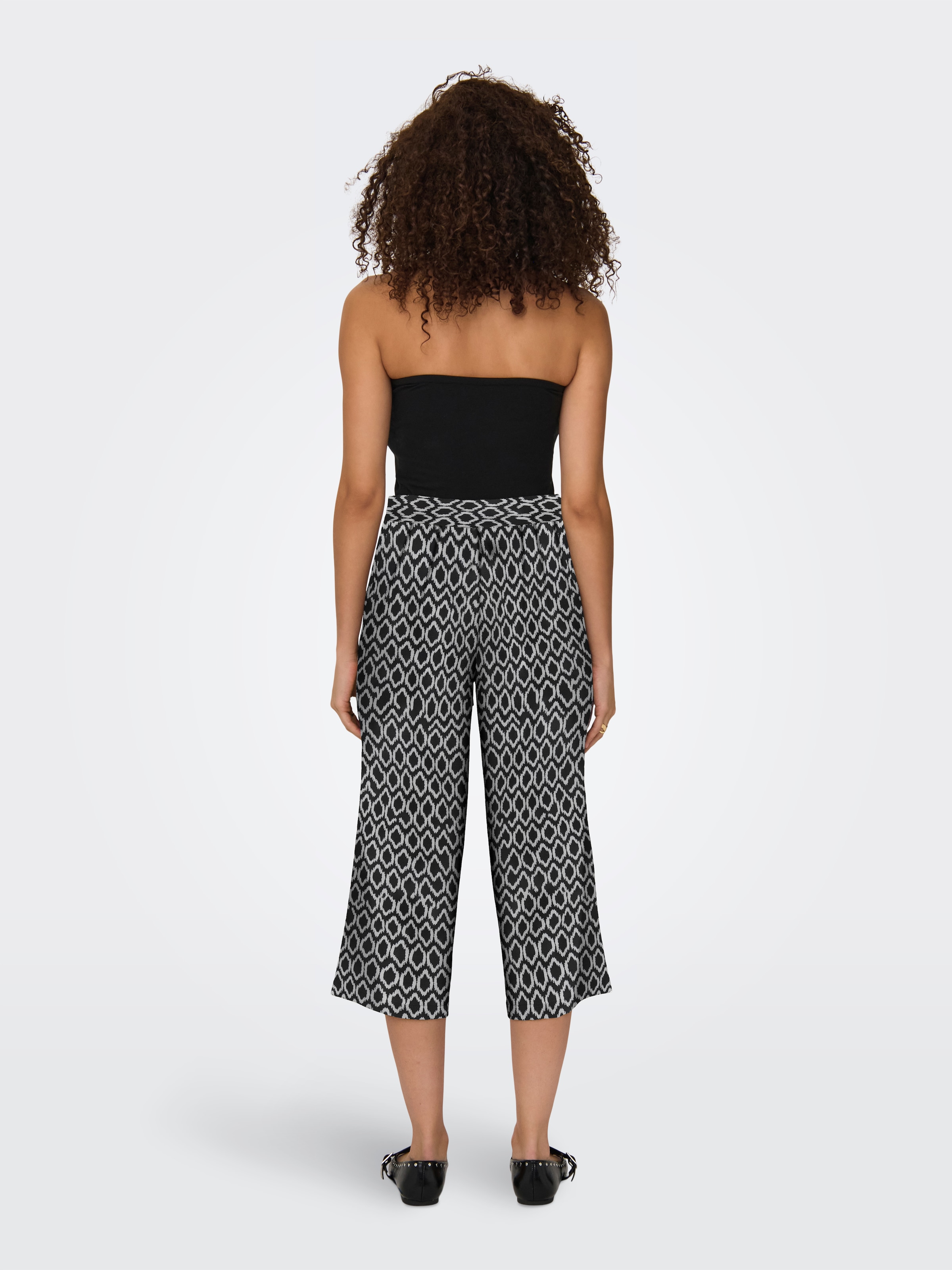 ONLY Palazzohose »ONLWINNER – Culottehose mit elastischem Bund und Kordelzug«  Materialmix, regular fit