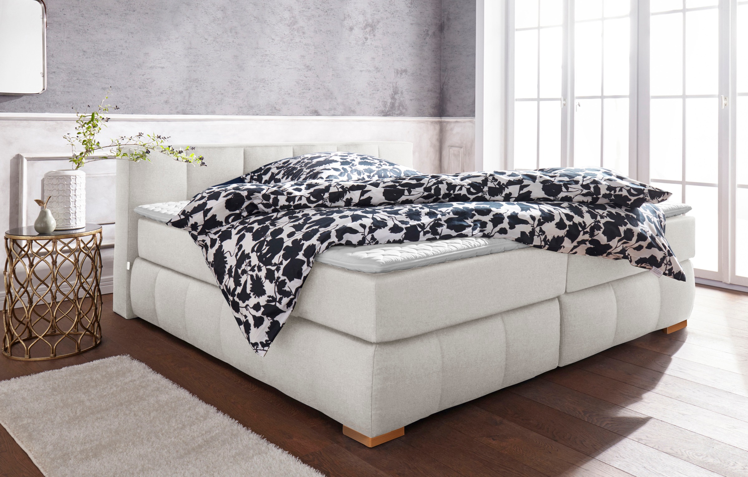 Guido Maria Kretschmer Home&Living Boxspringbett »Chelles«, inkl. Kaltschaumtopper, in 5 Breiten und 3 Matratzenarten