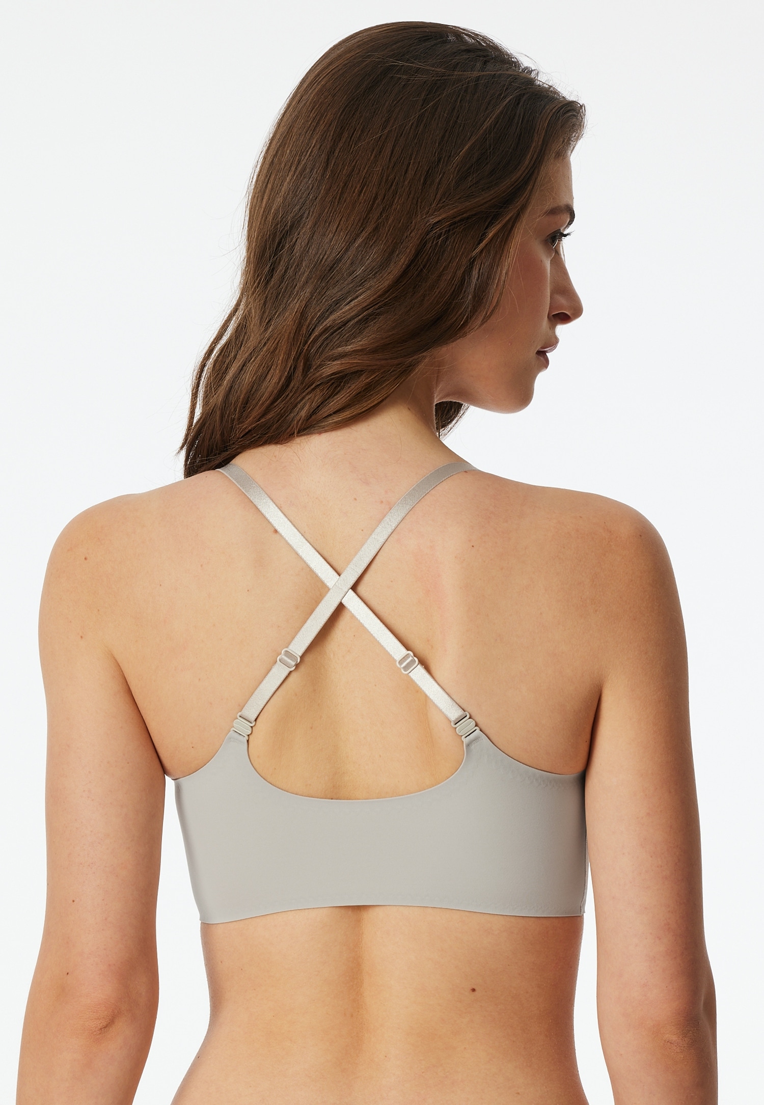Schiesser Bustier »Invisible Soft«, Mikrofaser, herausnehmbare Pads, V-Ausschnitt, Lasercut-Abschlüsse