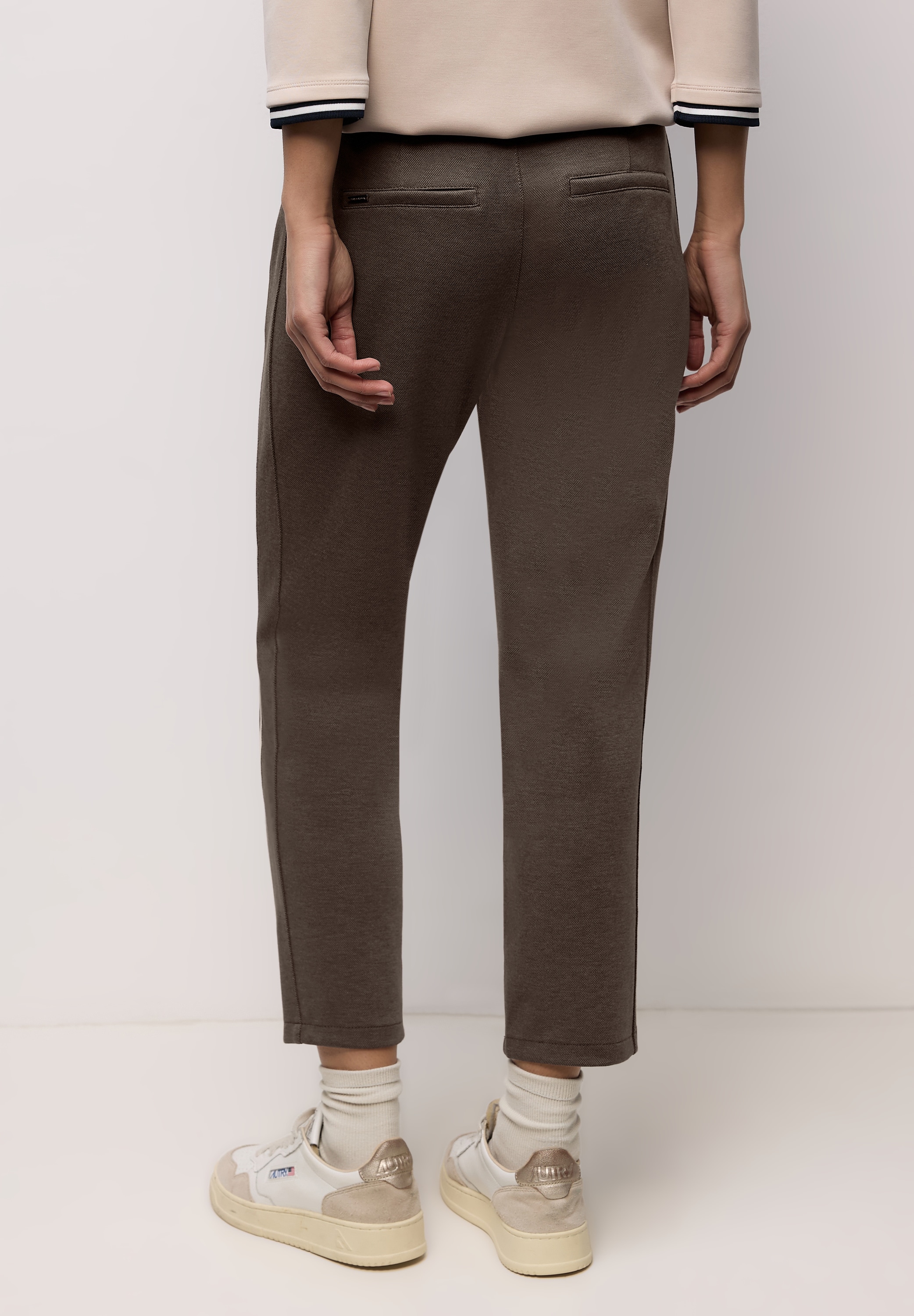 STREET ONE Stoffhose »Style Bonny Piqué«  mit Tape-Detail