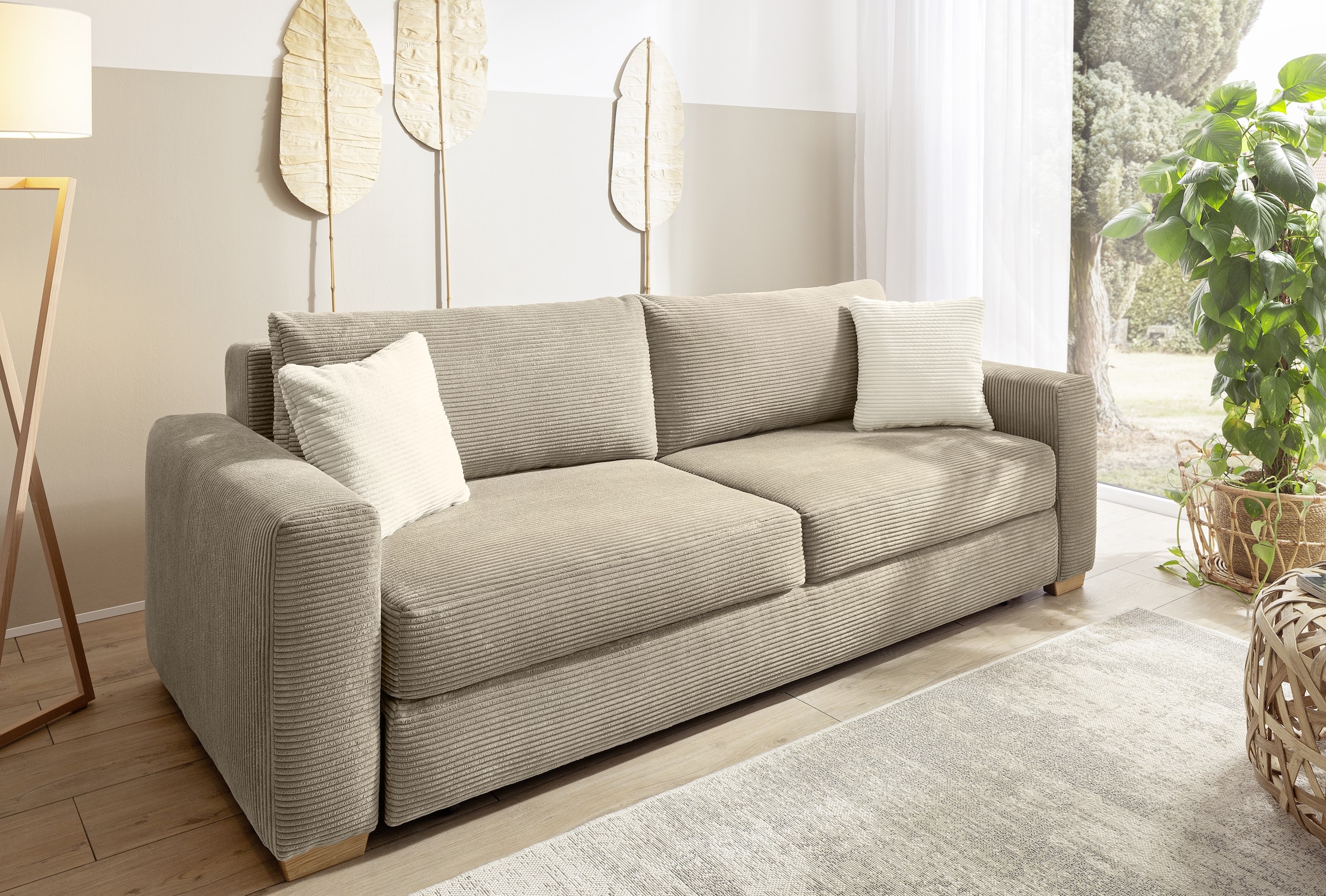 Jockenhöfer Gruppe Schlafsofa "Micha, B: 237 cm, Liegefl. 155x197 cm" mit Schlaffunktion, Bettkasten & Zierkissen