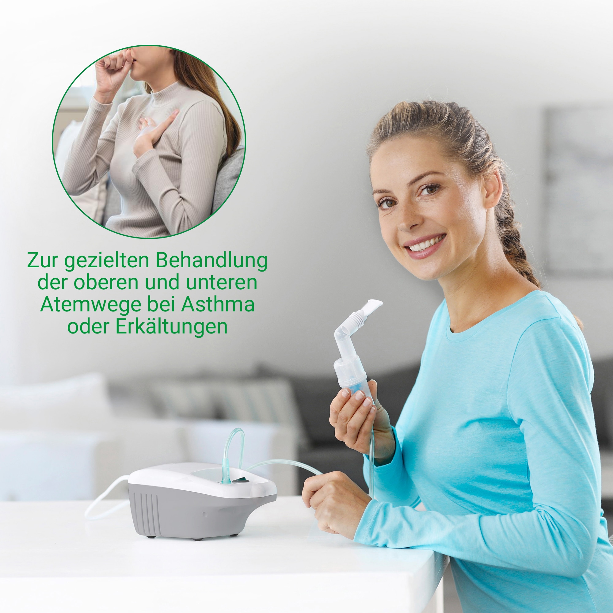 Medisana Inhalator »IN 540«, (Set, 5), Vernebelung der Atemwege mit Kompressor-Drucklufttechnologie