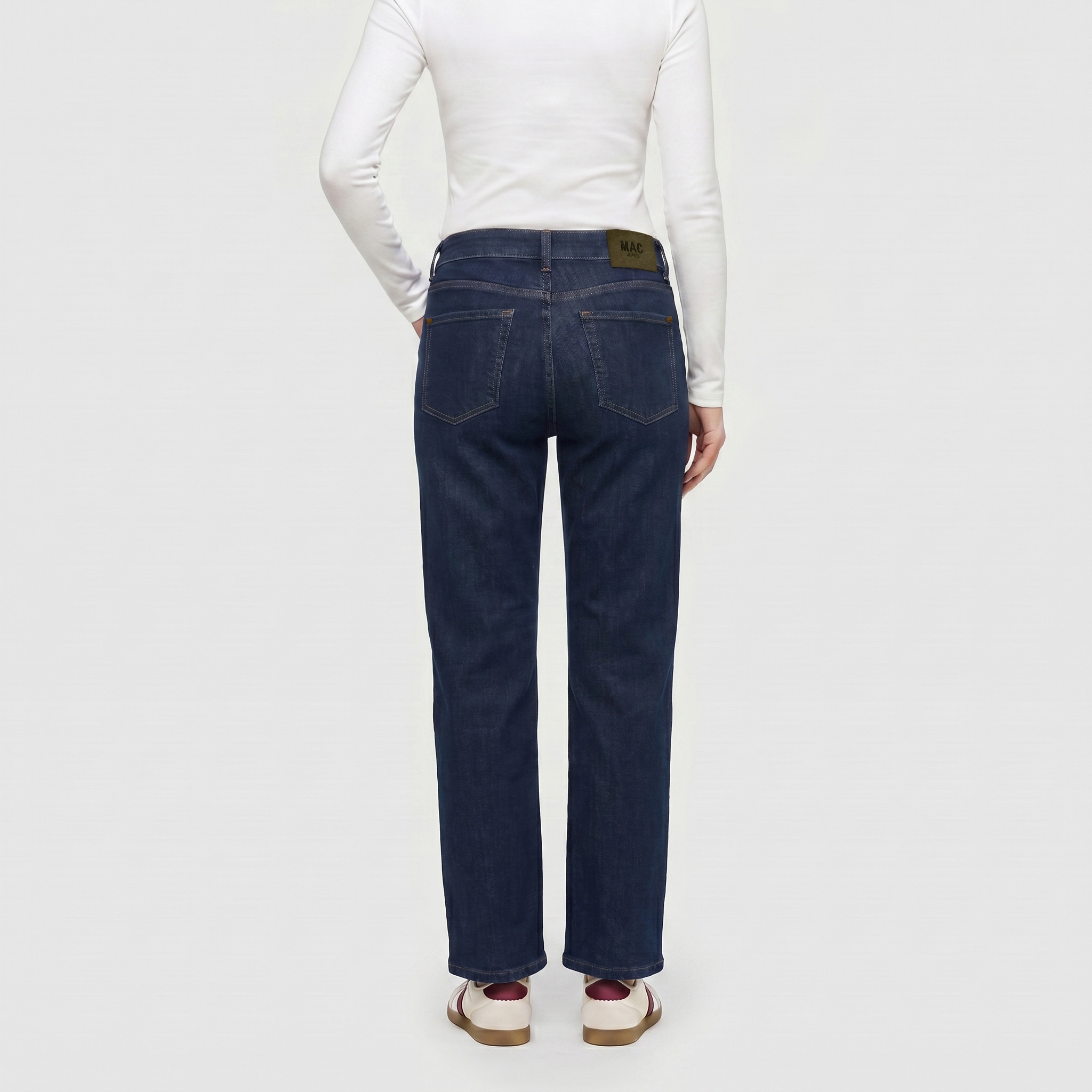 MAC Straight-Jeans »GINA straight« Mittlere Leibhöhe mit bequemer Taille