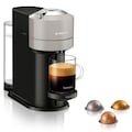 Nespresso Kapselmaschine »Vertuo Next Basic XN910B«, 1,1 L Wassertank, Kapselerkennung durch Barcode, 6 Tassengrößen, Power-Off Funktion, 54 % aus recyceltem Kunststoff, hellgrau, inkl. Willkommenspaket mit 12 Kapseln