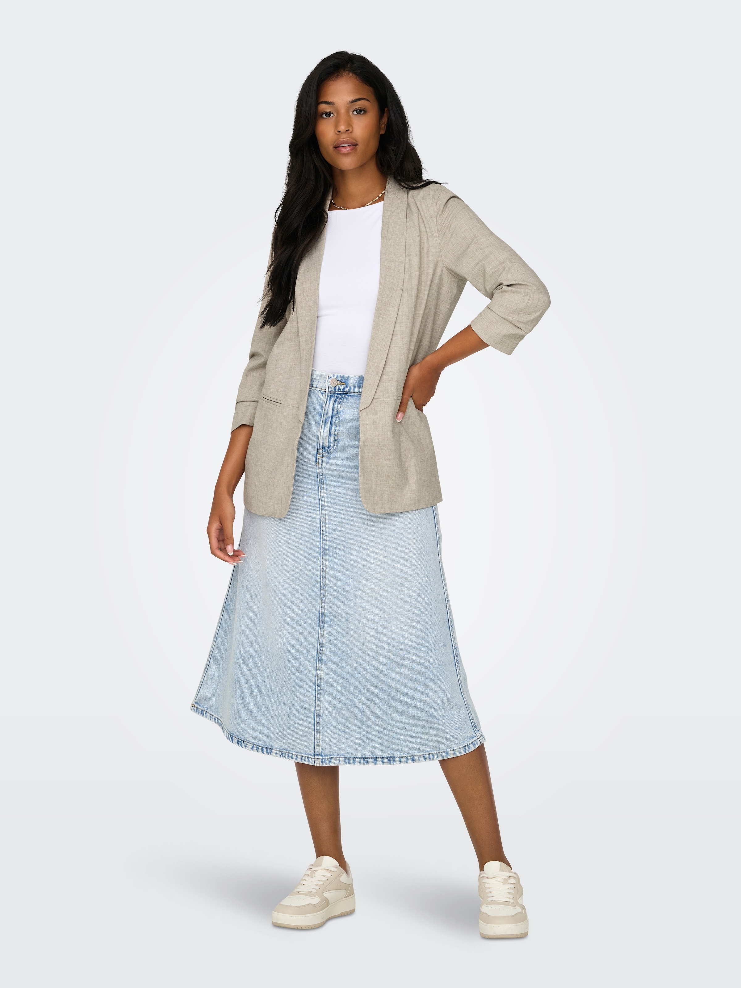 ONLY Kurzblazer »ONLELLY 3/4 LIFE BLAZER TLR NOOS« Materialmix, regular fit