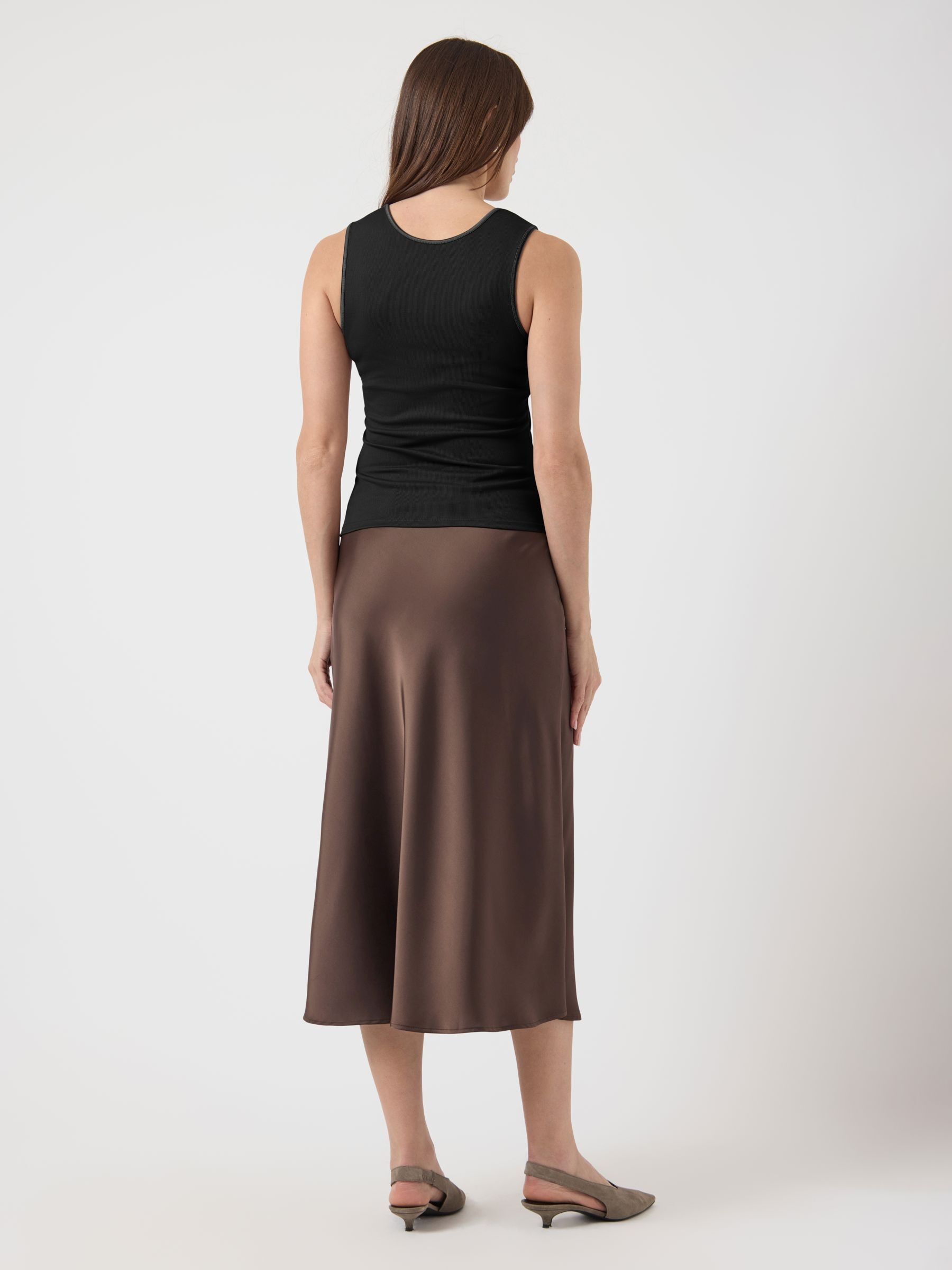 Y.A.S Tanktop »YASPALOMA TANK TOP NOOS« mit Satinpaspel