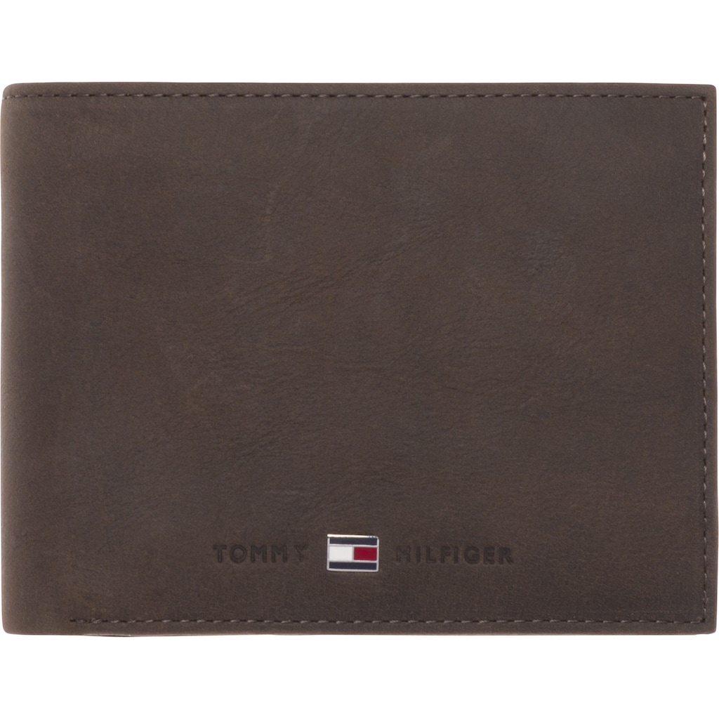 Tommy Hilfiger Geldbörse »JOHNSON CC FLAP AND COIN POCKET« aus hochwertigem Leder