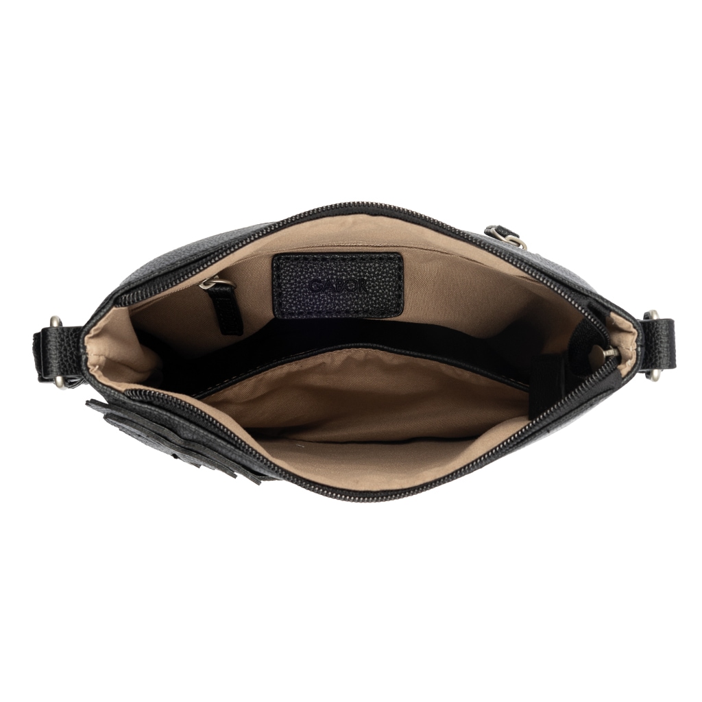 Gabor Umhängetasche »Jovita« mit verspielten 3D-Blüten auf weich genarbtem Lederimitat