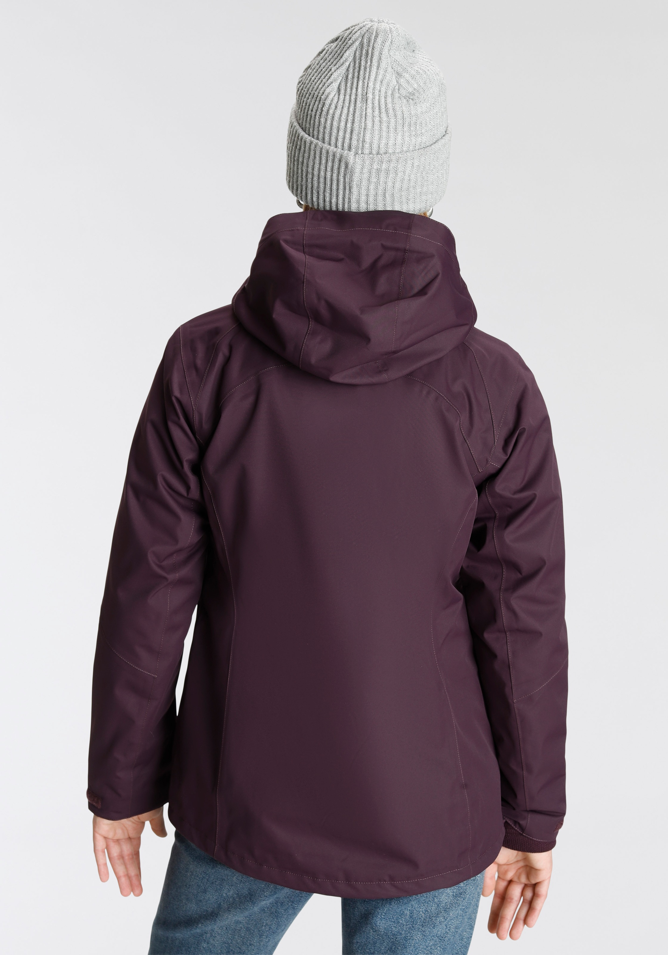 Jack Wolfskin 3-in-1-Funktionsjacke »MANAPOURI«, mit Kapuze, Wasserdicht & Winddicht & Atmungsaktiv
