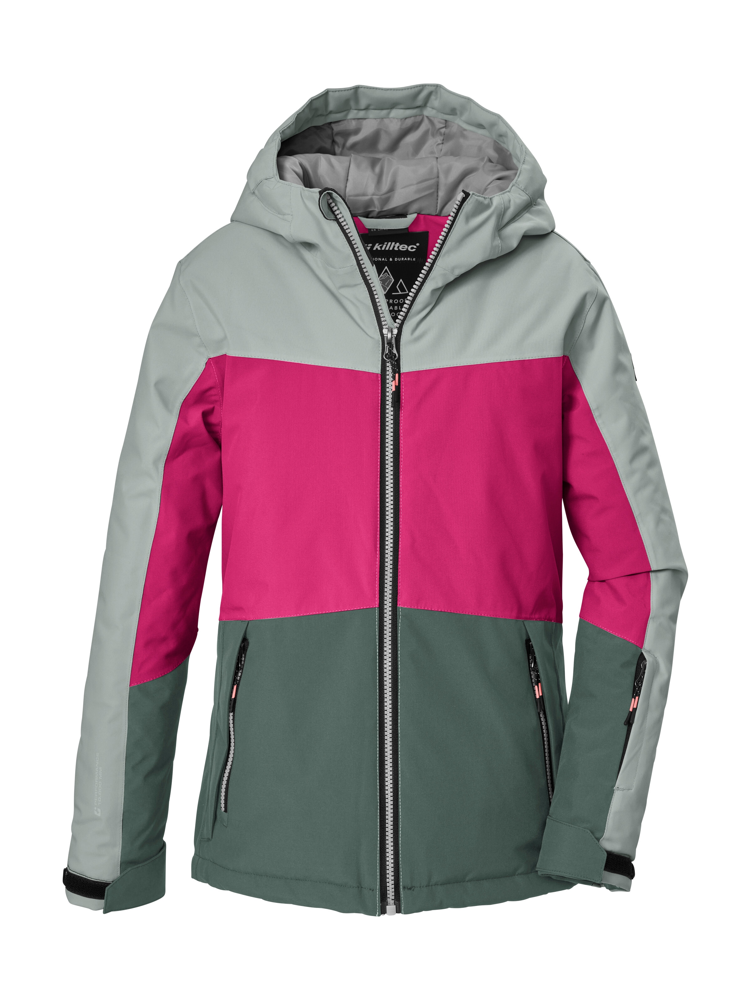Killtec Skijacke »KSW 198 GRLS SKI JCKT« Wind- und wasserdichte Skijacke mit Colourblock-Design