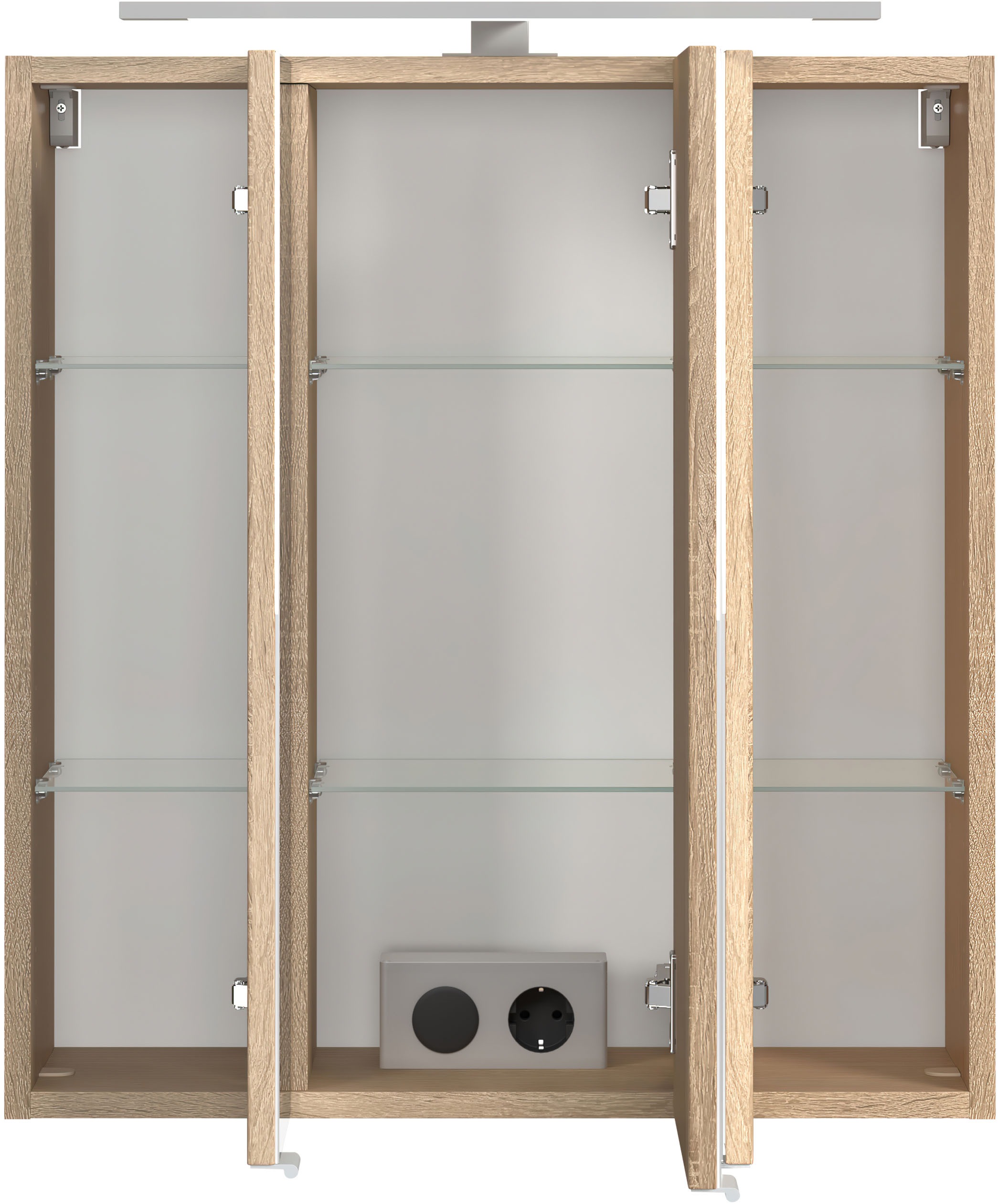 welltime Badmöbel-Set »EIXO, Set aus Spiegelschrank und Unterbeckenschrank«, 60 cm breit, Badmöbel mit LED-Beleuchtung