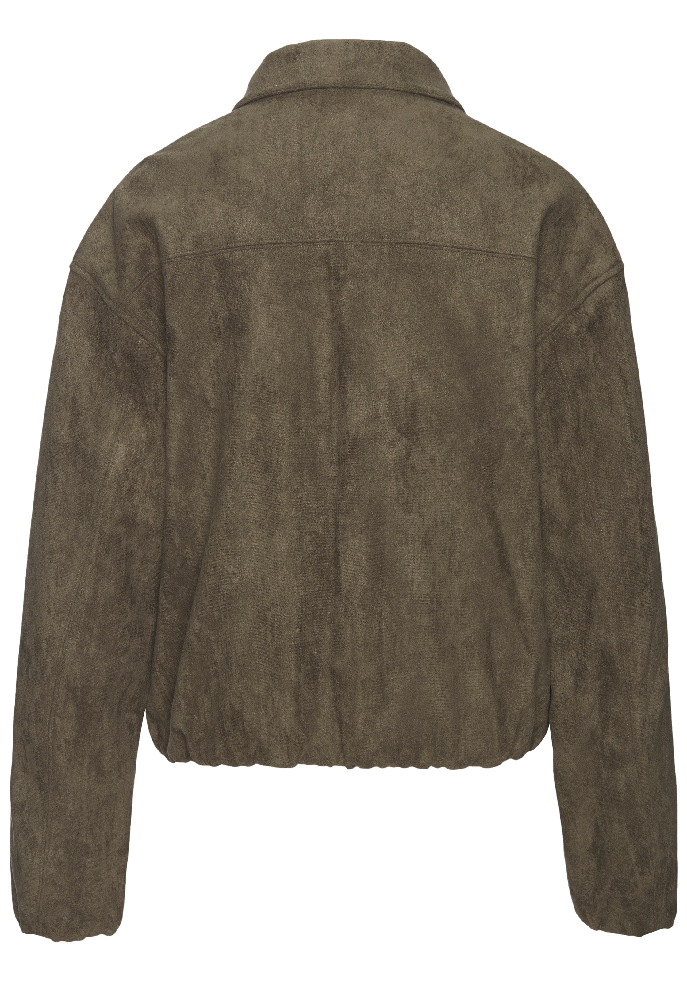 French Connection Lederimitatjacke »in Veloursleder-Optik mit verdecktem Reißverschluss vorne, Oversize«