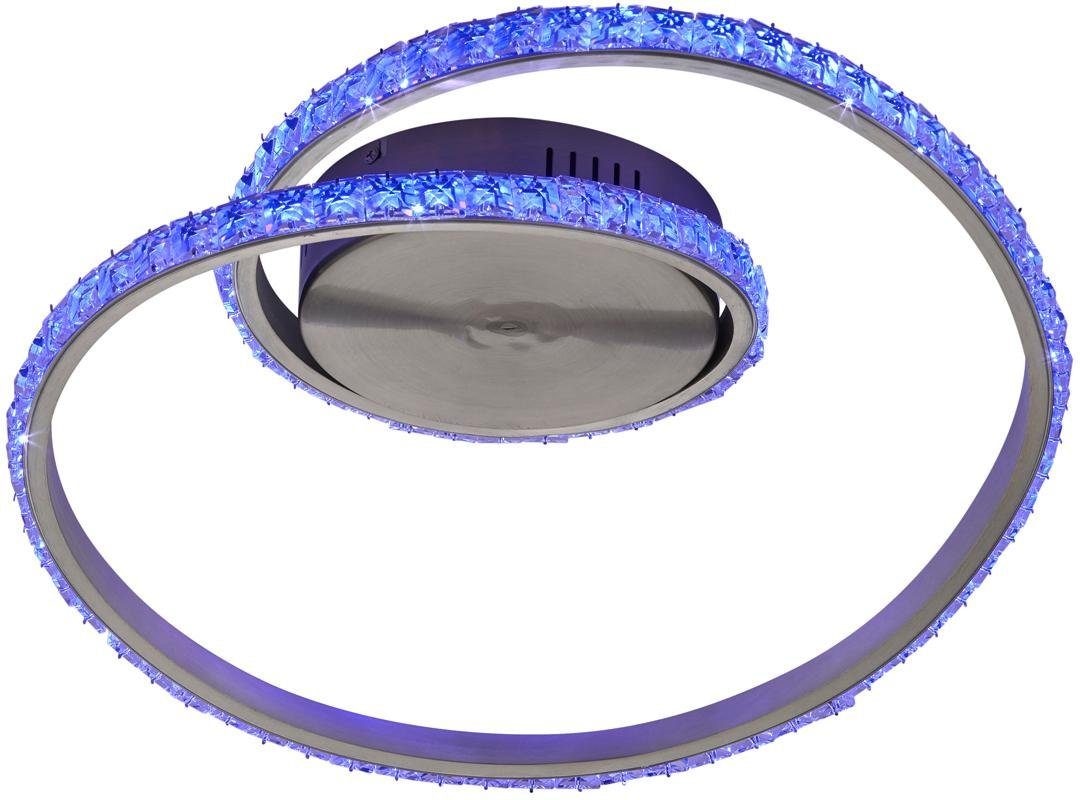 REALITY Leuchten LED Deckenleuchte »Rubin«, 1 flammig, Leuchtmittel LED-Board | LED fest integriert, Fernbedienung,integrierter Dimmer,Nachtlicht,RGBW-Farbwechsler