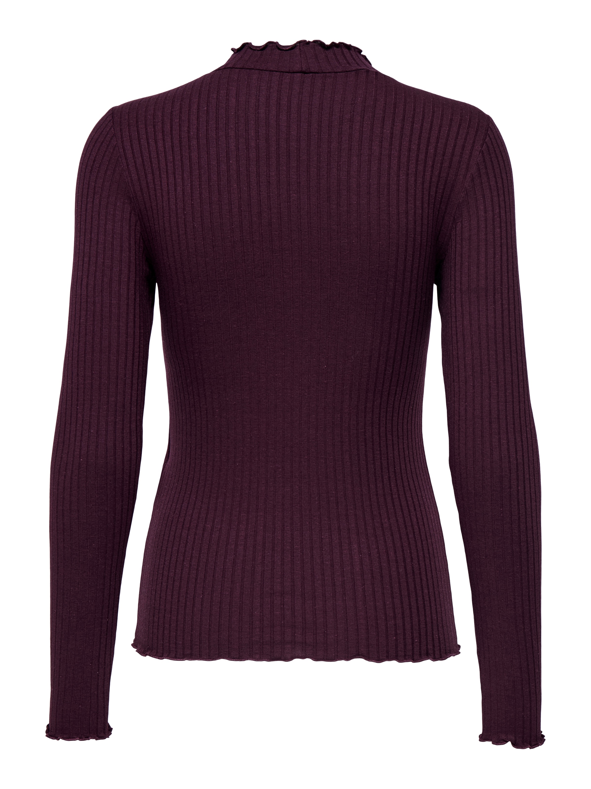 JDY Langarmbluse »JDYFRANSISKA L/S HIGHNECK TOP JRS NOOS«, mit gewellten Säumen