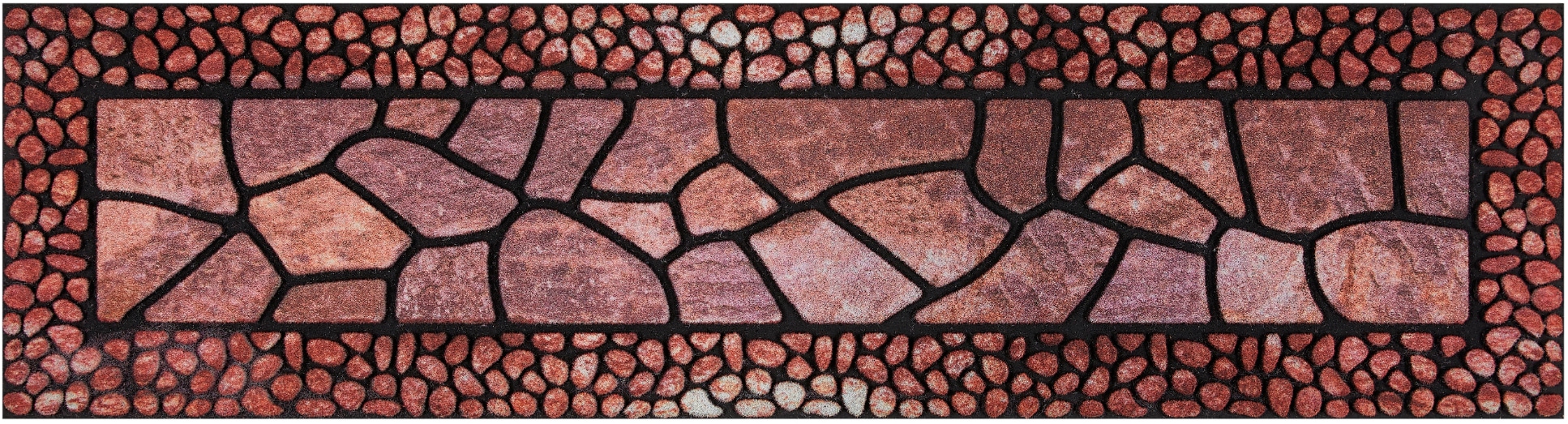 Andiamo Stufenmatte "Outdoor, 2er Set" rechteckig 6 mm Höhe Outdoor-Stufenmatten, Stein Motiv, Gartenbereich, Außenbereich