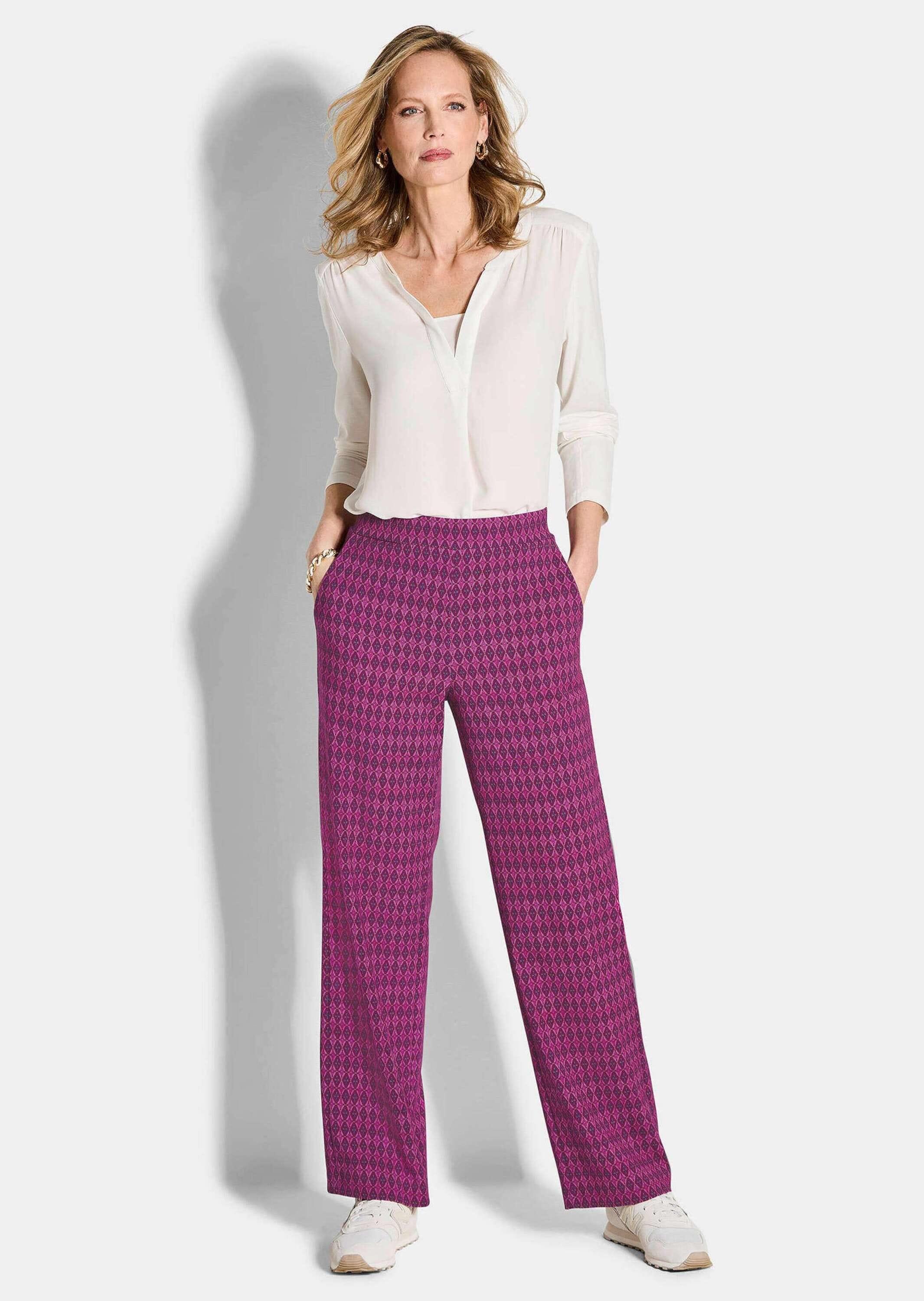 GOLDNER Chinos »Kurzgröße Elegante Schlupfhose mit weitem Bein«  stretchbequemer Jersey