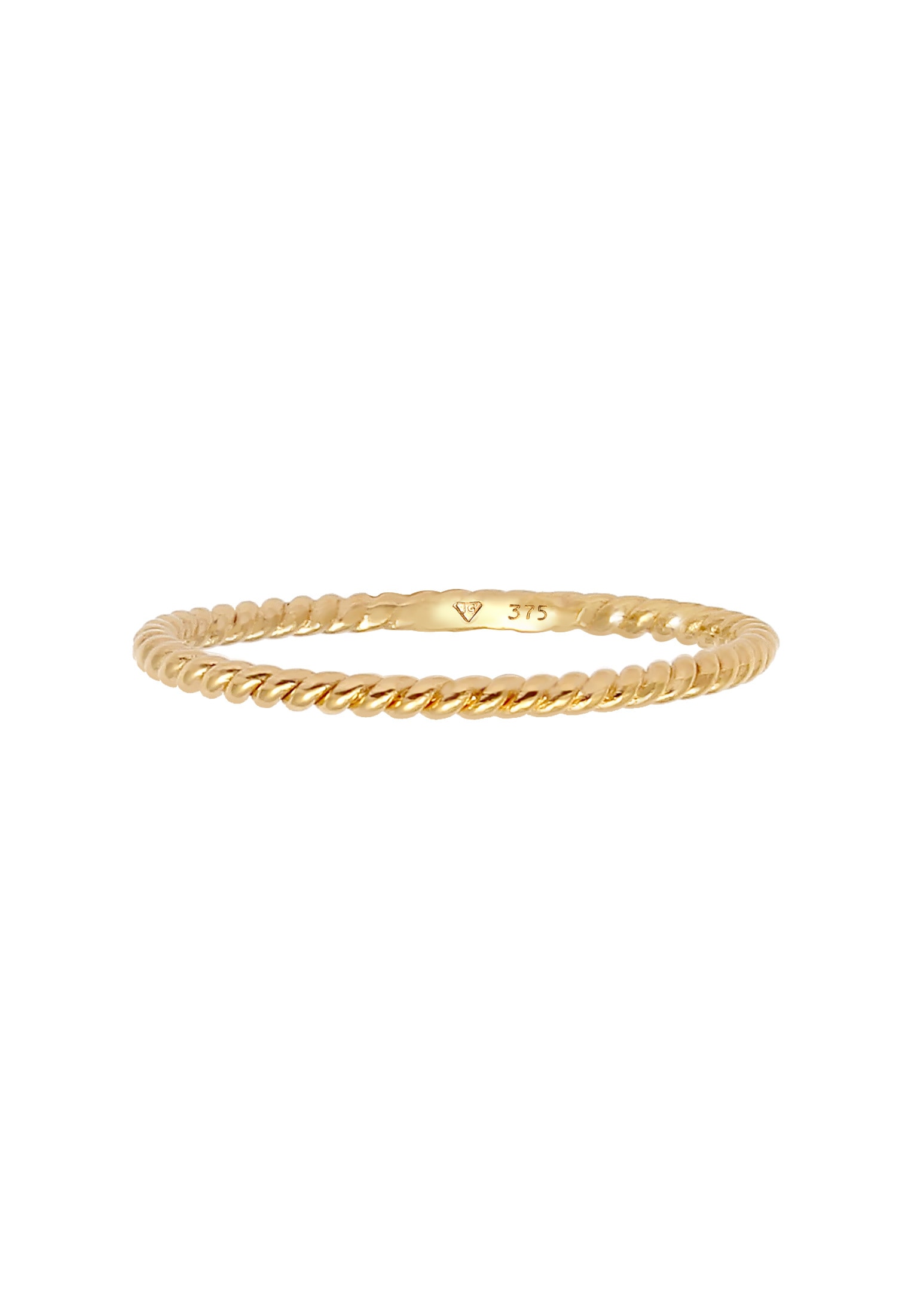 Elli Premium Silberring »Ring Gedreht 375 Gelbgold«