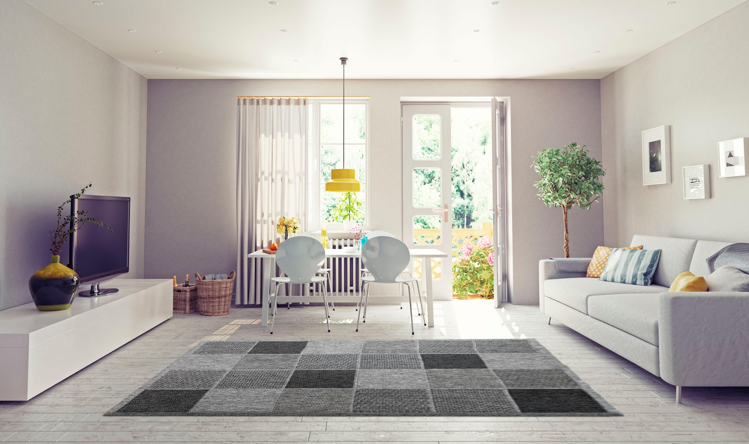 Home Wohnzimmer »Kaspar«, Innen-und rechteckig, online Teppich kaufen geeignet, affaire Outdoor