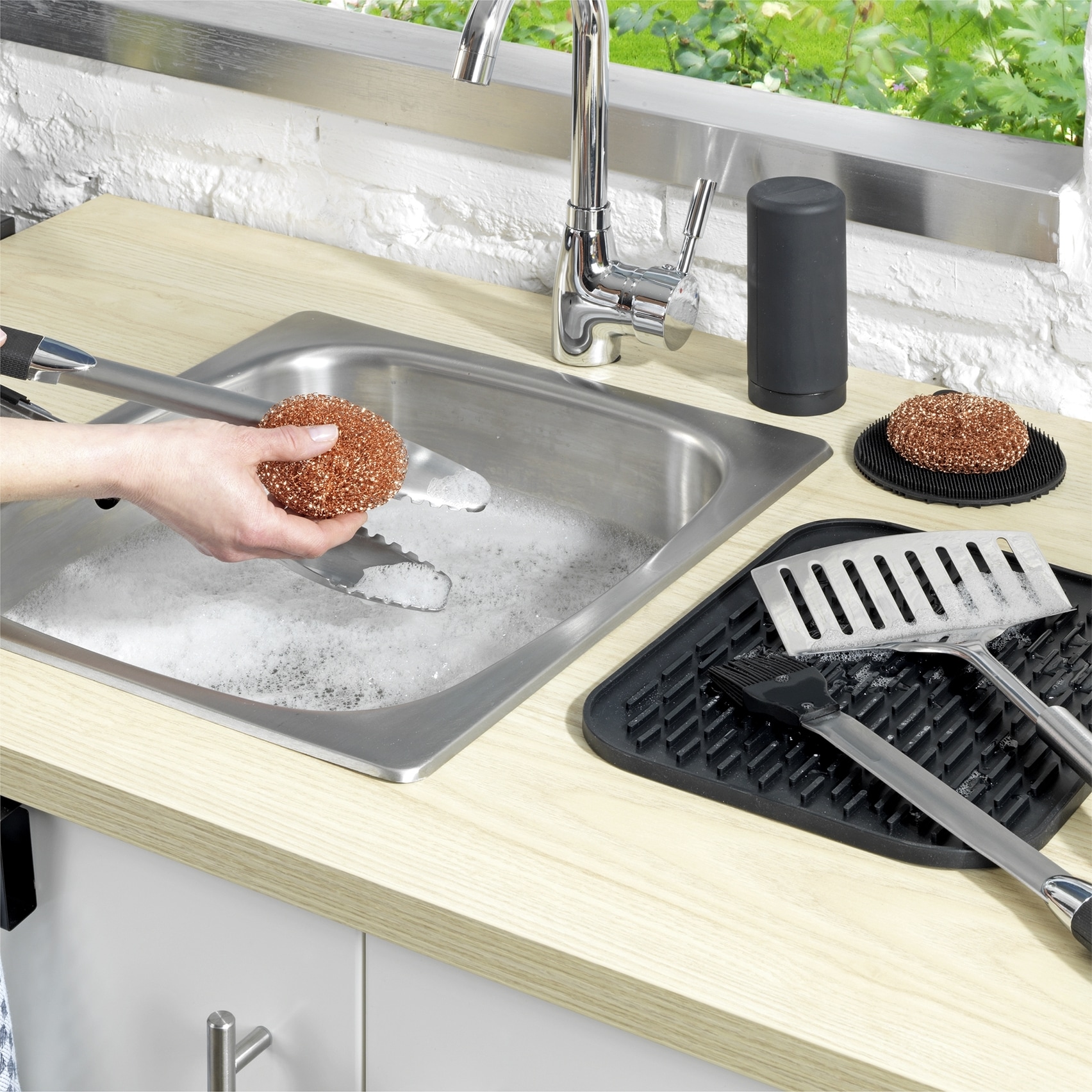 Maximex Reinigungsschwamm »Kupfer-Putzlinge« entfernen hartnäckigen Schmutz, Eingebranntes und Rost, rostfrei