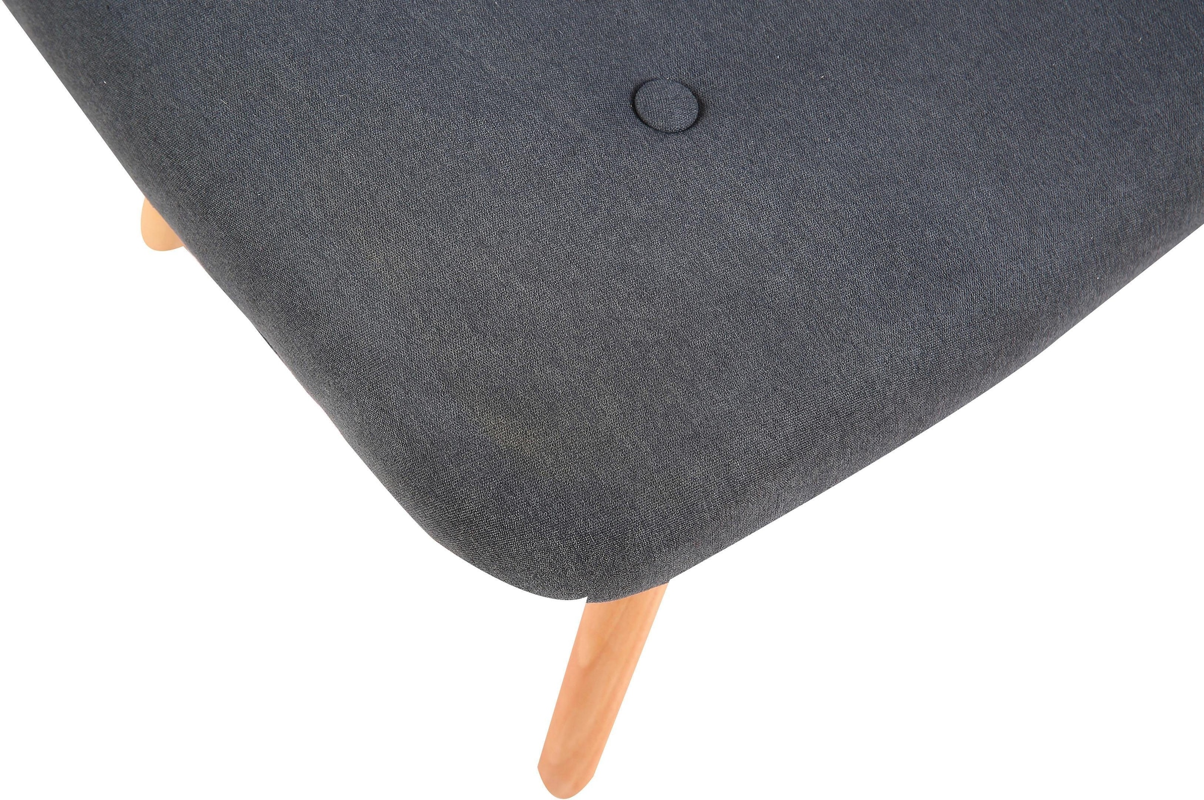 Homexperts Sessel »Aron«, (1 St.), Sessel mit Knopfsteppung, wahlweise mit Hocker