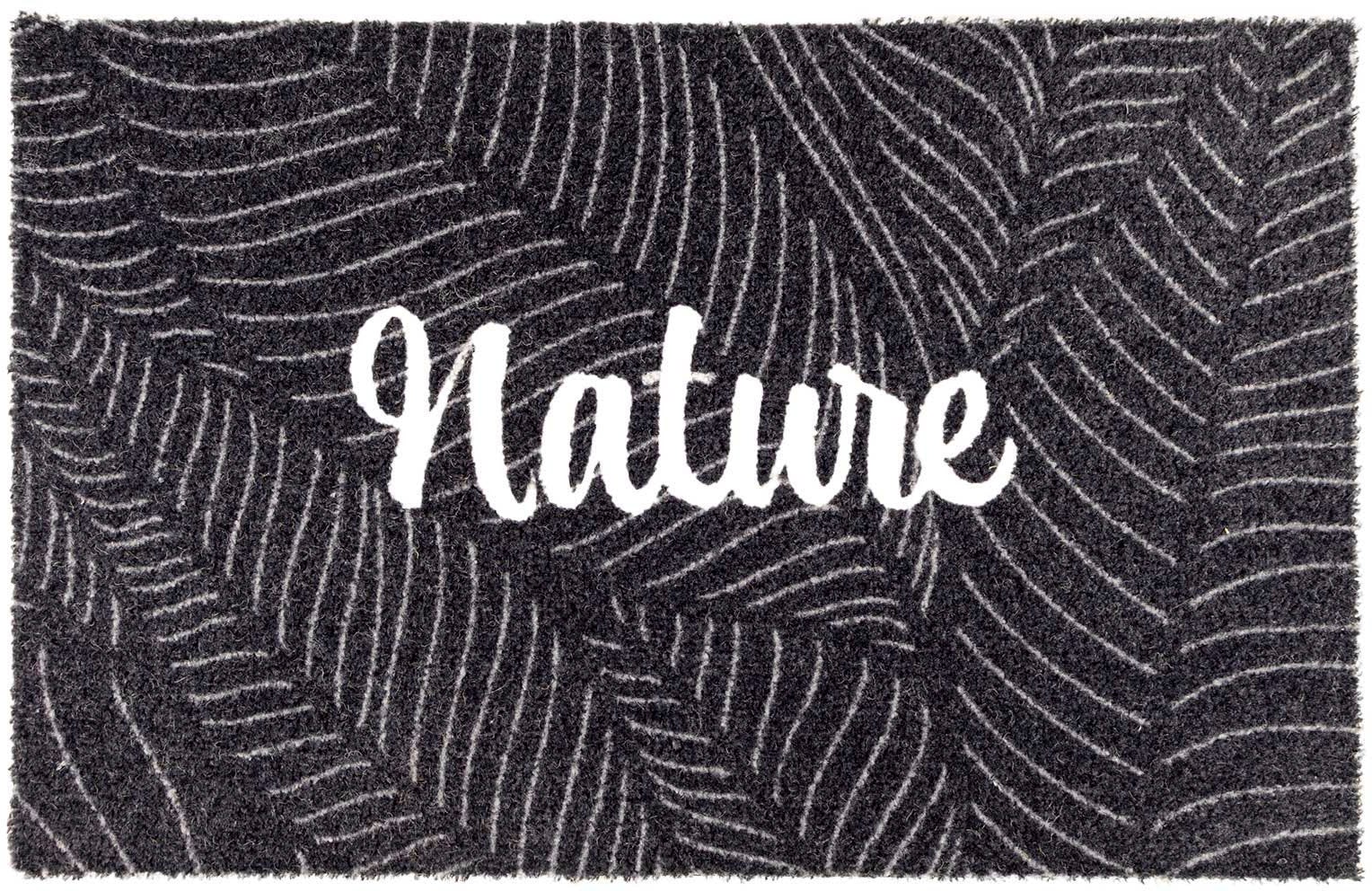 in Nature«, COUNTRY, Schmutzfangmatte, Spruch, rechteckig, rutschhemmend, Primaflor-Ideen Fußmatte Kokos-Optik, waschbar »Schmutzfangmatte mit Textil