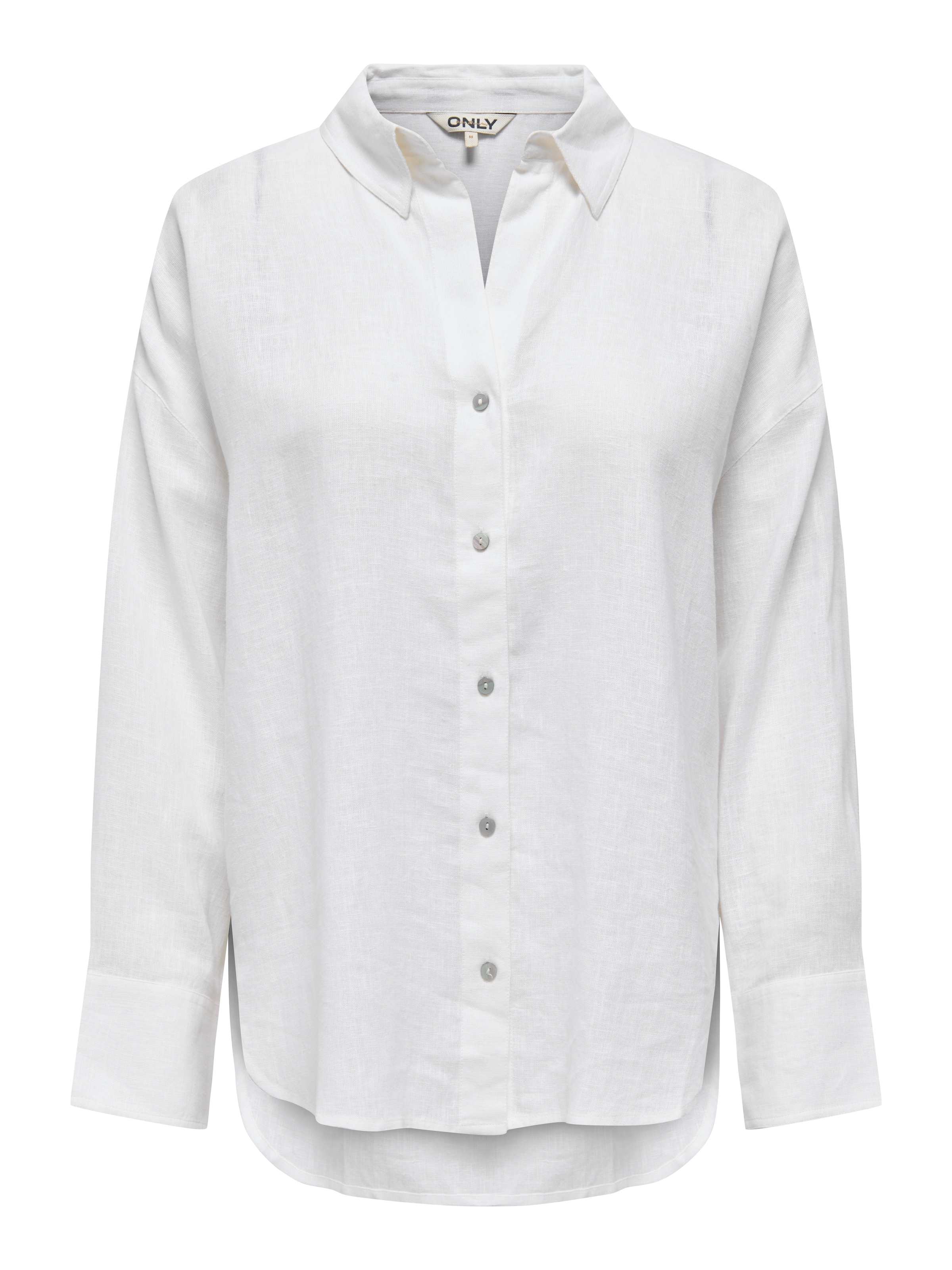 ONLY Hemdbluse »ONLBRUXELLES V- LS LIN BL SHIRT PNT NOOS« mit Leinen