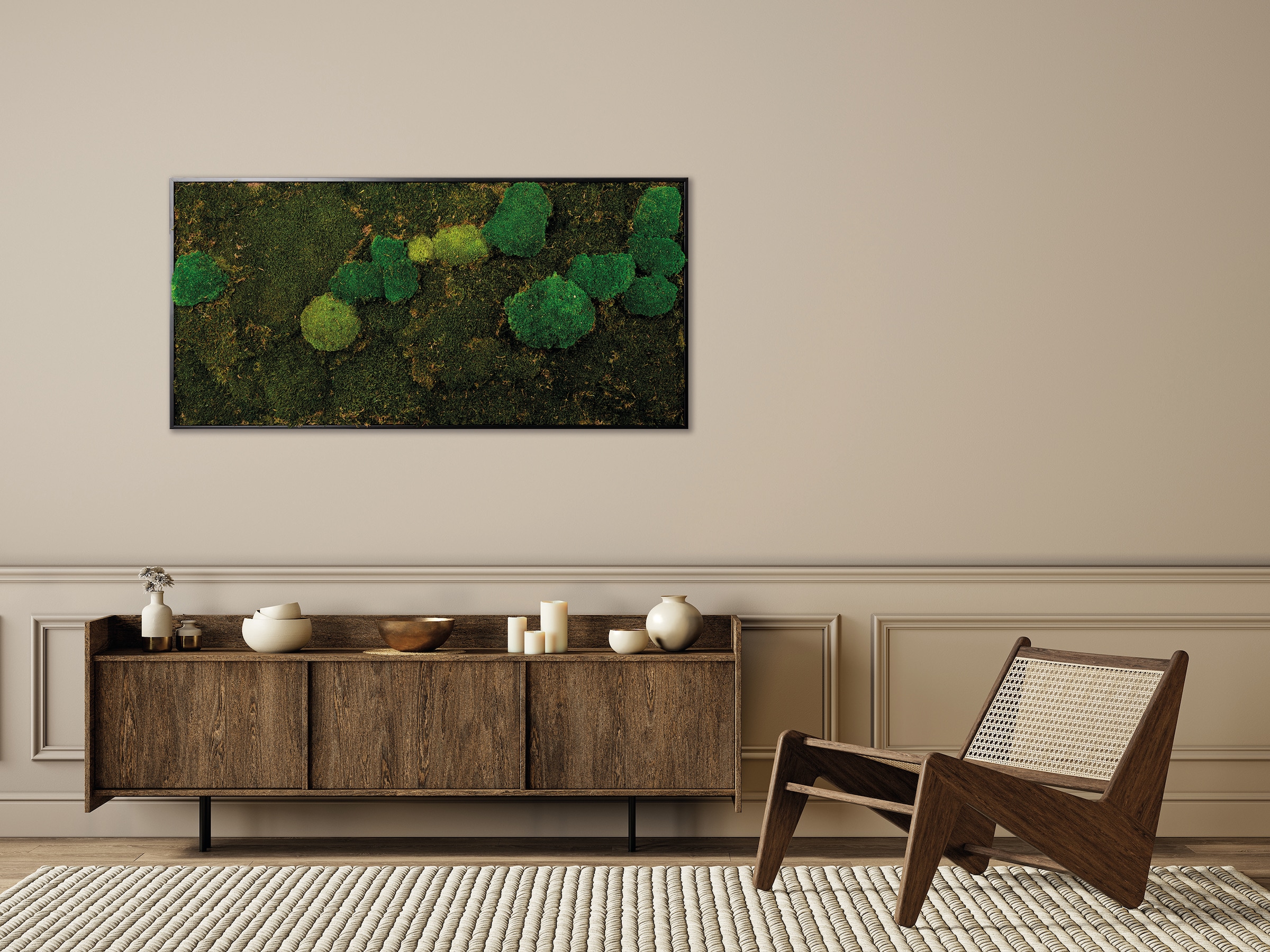 Bönninghoff Bild mit Rahmen »Mixmoos«, Natur, (1 St.), jedes Bild ein  Unikat, BxH: 120x60 cm auf Raten kaufen